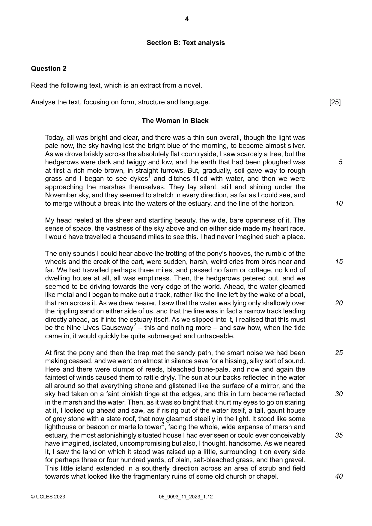 Cambridge A Level English - Language AS and A Level (from 2014) 9093 2023 May/June Paper 1 · Variant 1 question paper, page 4 of 8