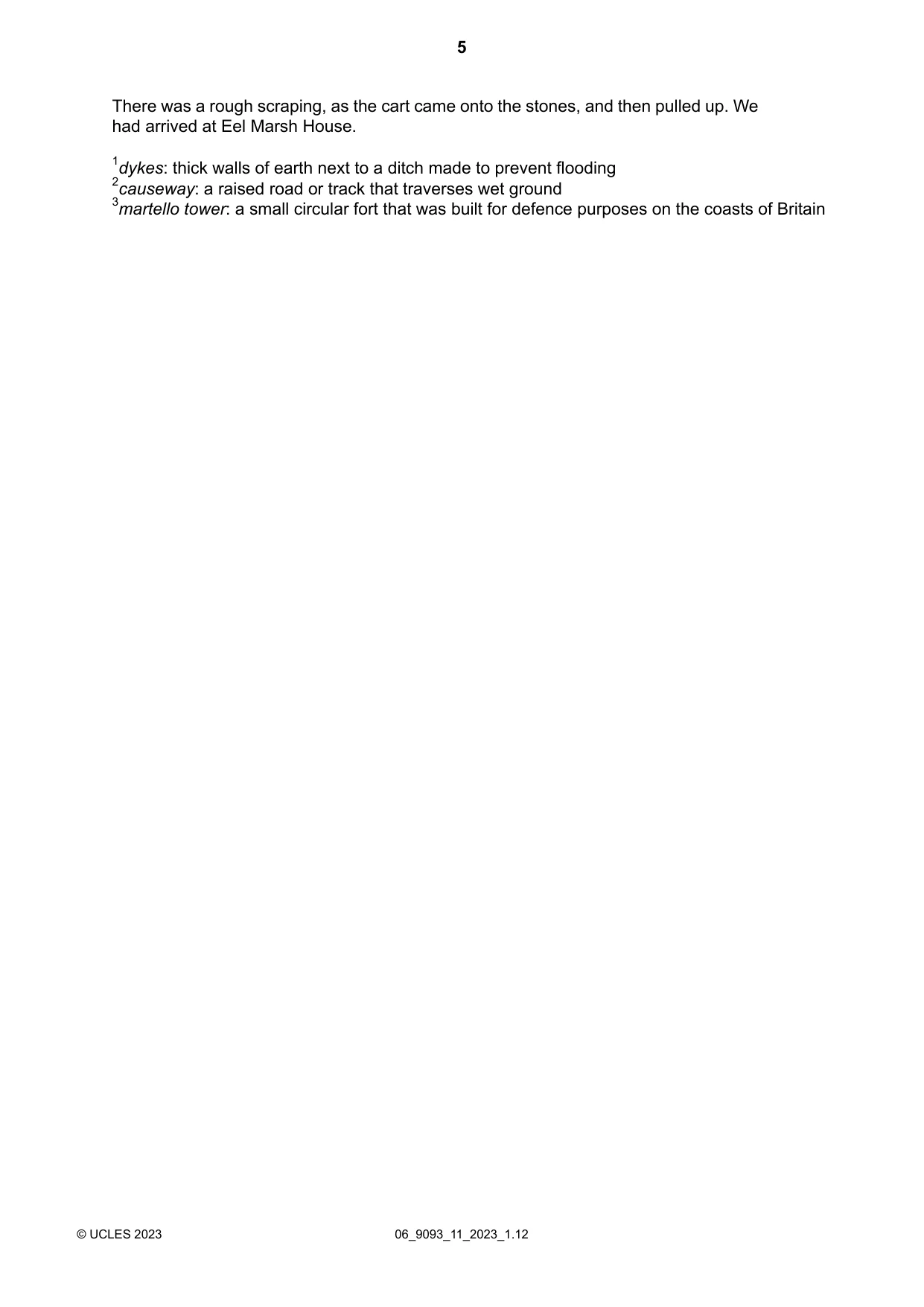 Cambridge A Level English - Language AS and A Level (from 2014) 9093 2023 May/June Paper 1 · Variant 1 question paper, page 5 of 8