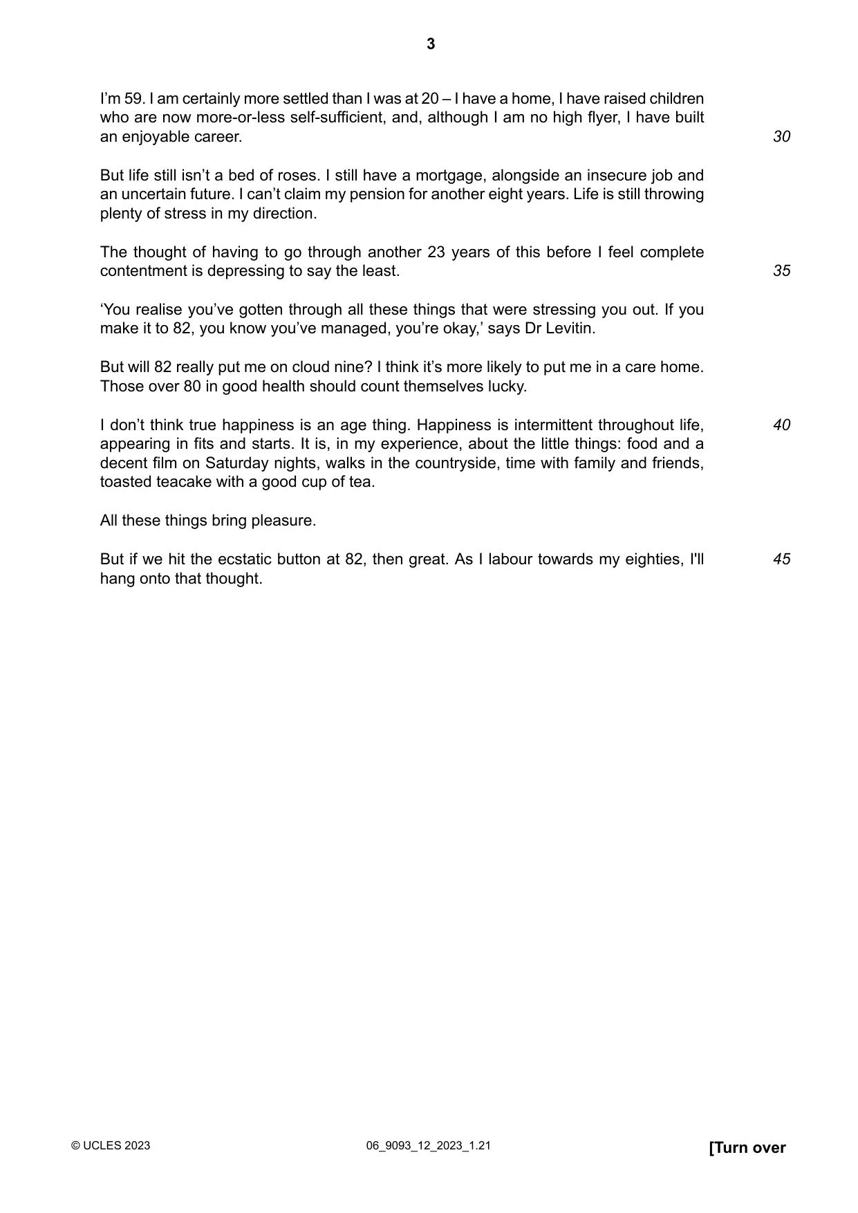 Cambridge A Level English - Language AS and A Level (from 2014) 9093 2023 May/June Paper 1 · Variant 2 question paper, page 3 of 8