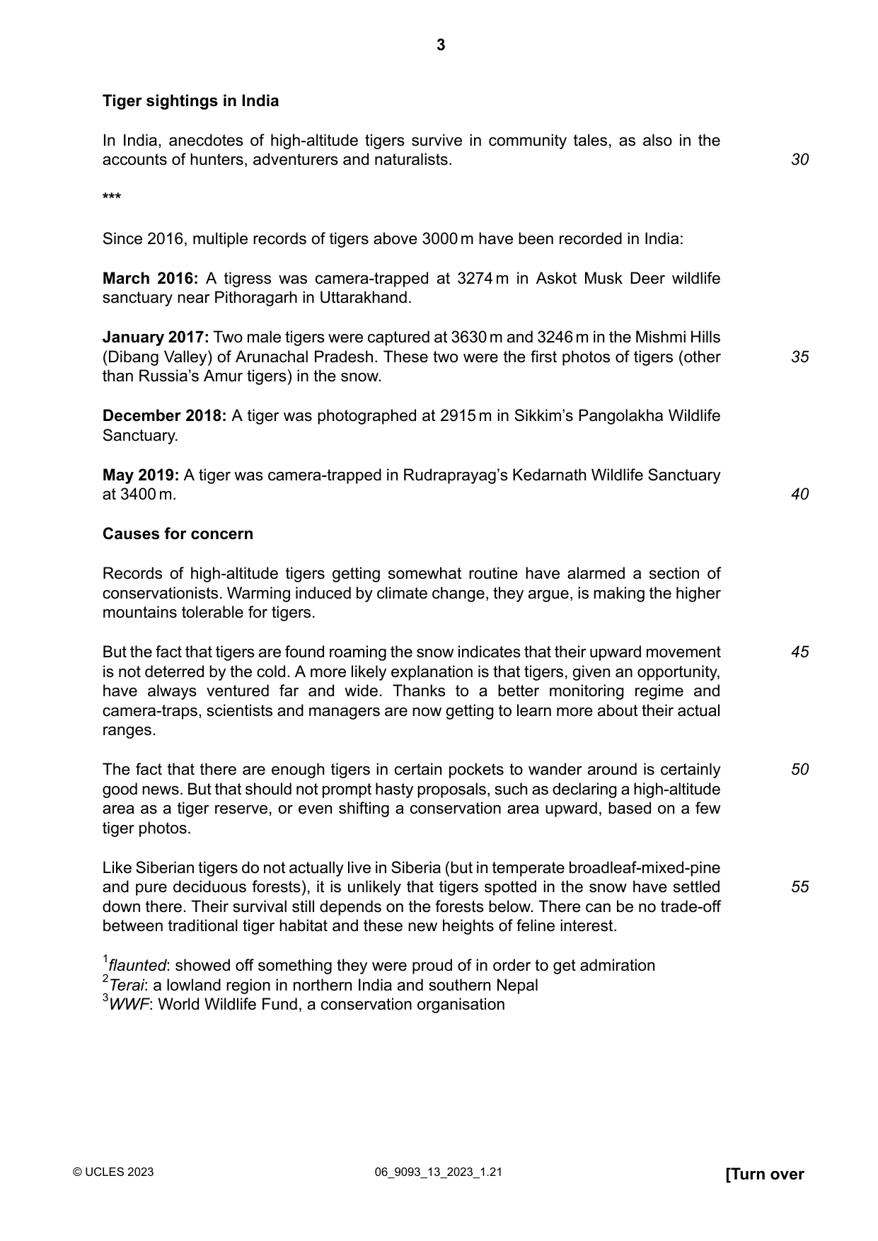 Cambridge A Level English - Language AS and A Level (from 2014) 9093 2023 May/June Paper 1 · Variant 3 question paper, page 3 of 8