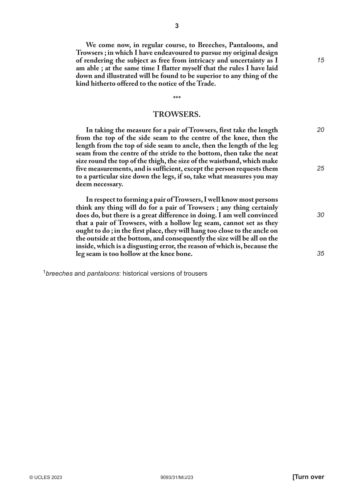 Cambridge A Level English - Language AS and A Level (from 2014) 9093 2023 May/June Paper 3 · Variant 1 question paper, page 3 of 8