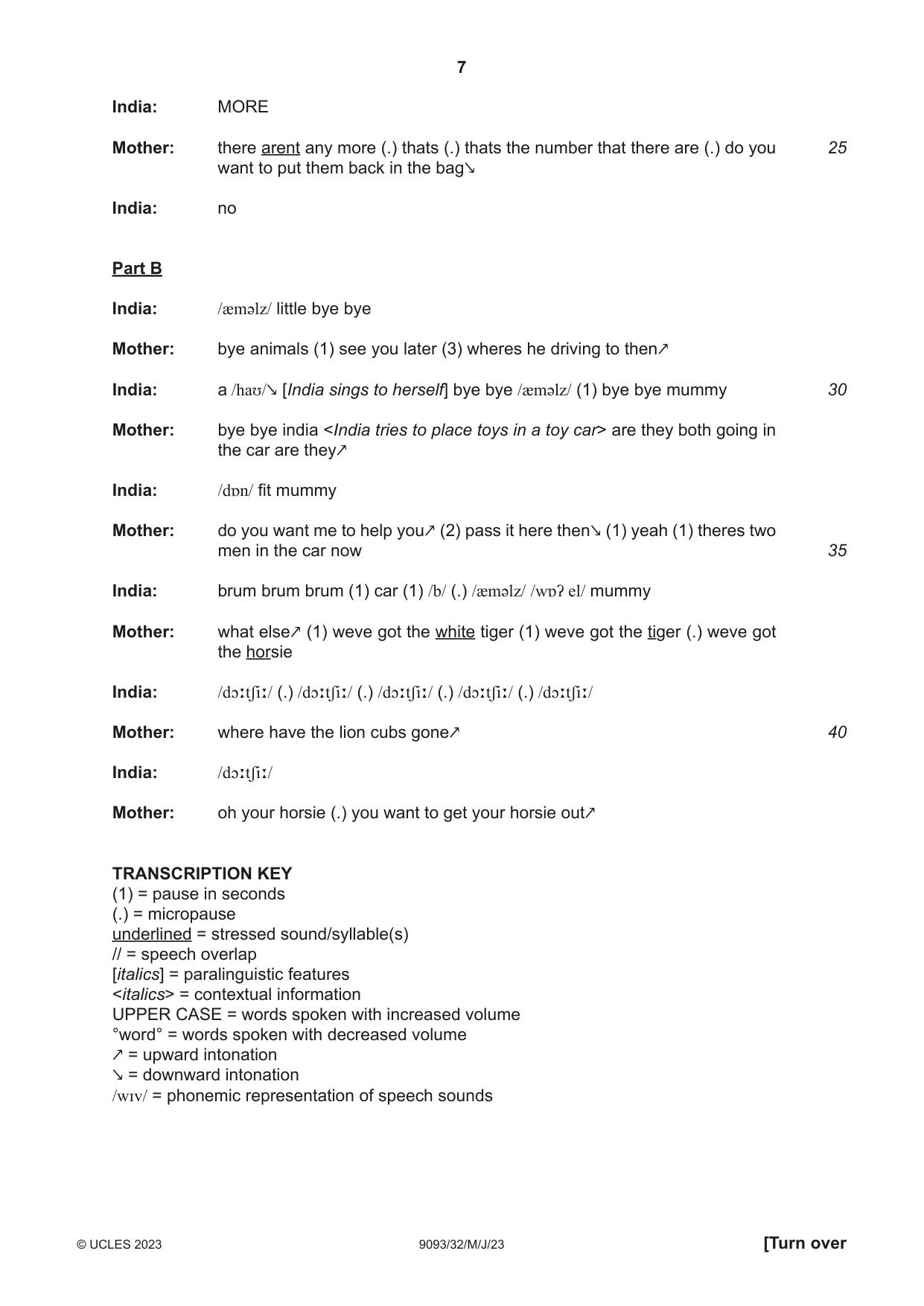 Cambridge A Level English - Language AS and A Level (from 2014) 9093 2023 May/June Paper 3 · Variant 2 question paper, page 7 of 8