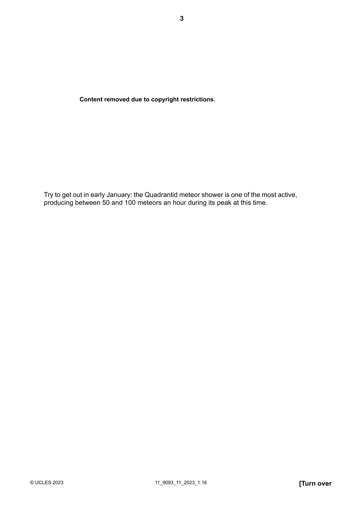 Cambridge A Level English - Language AS and A Level (from 2014) 9093 2023 Oct/Nov Paper 1 · Variant 1 question paper, page 3 of 8