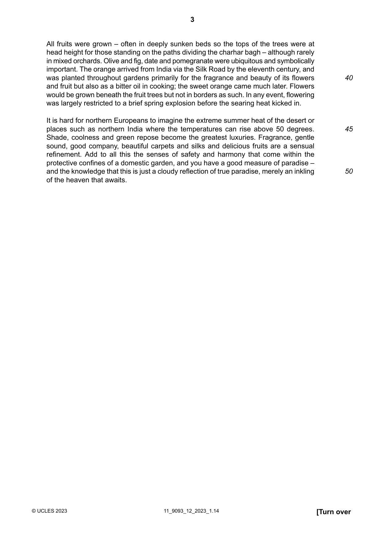 Cambridge A Level English - Language AS and A Level (from 2014) 9093 2023 Oct/Nov Paper 1 · Variant 2 question paper, page 3 of 8