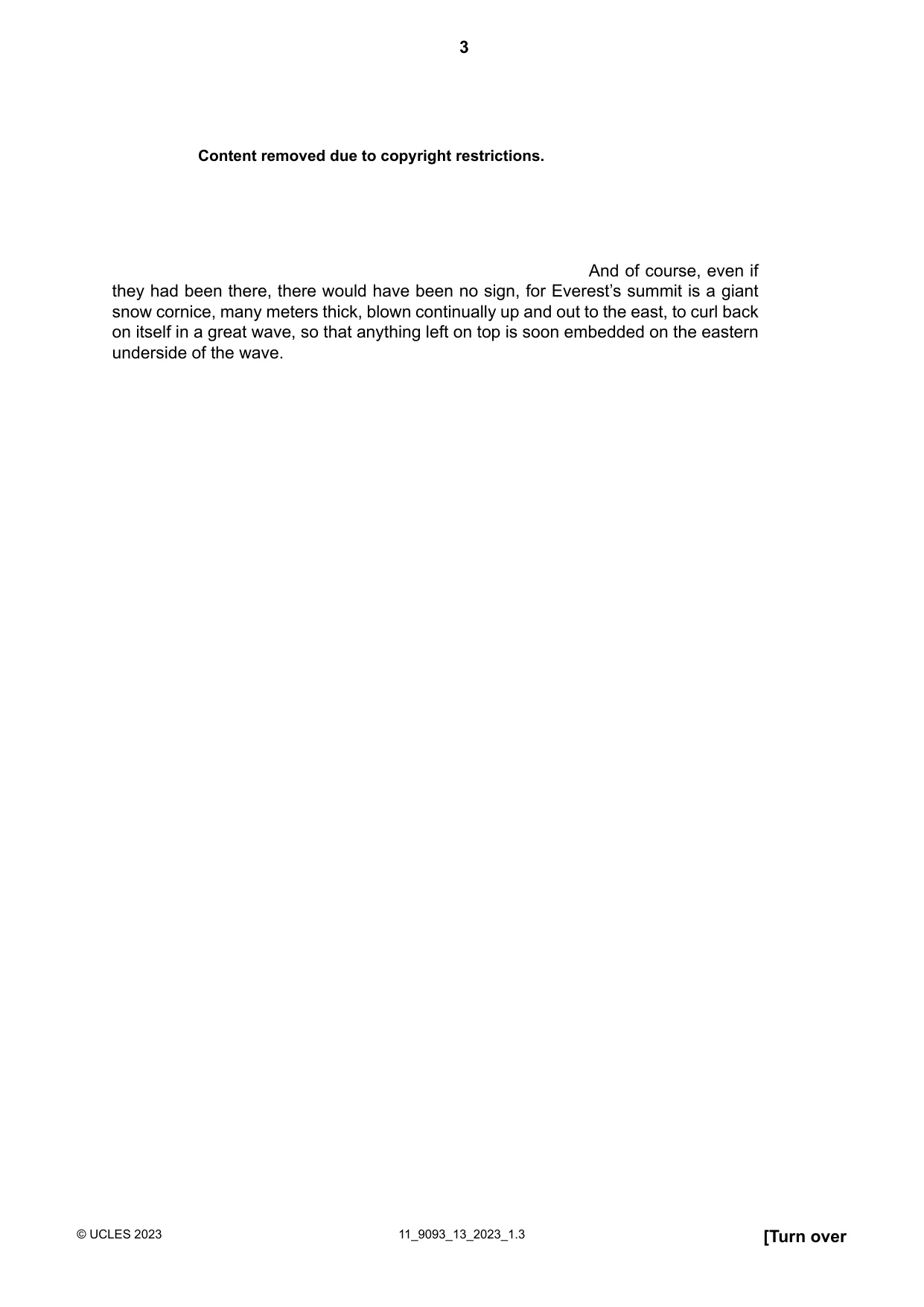 Cambridge A Level English - Language AS and A Level (from 2014) 9093 2023 Oct/Nov Paper 1 · Variant 3 question paper, page 3 of 8