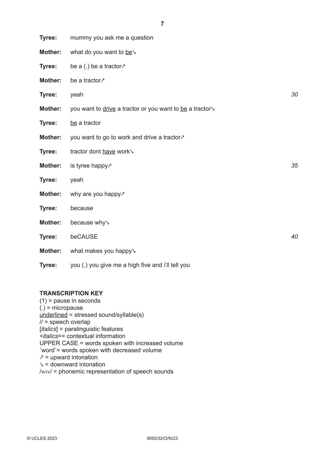 Cambridge A Level English - Language AS and A Level (from 2014) 9093 2023 Oct/Nov Paper 3 · Variant 2 question paper, page 7 of 8
