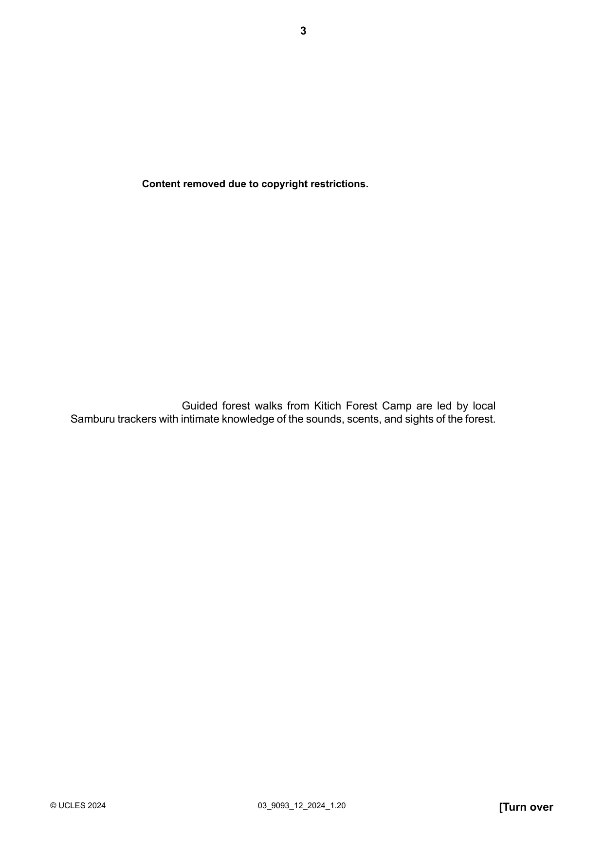Cambridge A Level English - Language AS and A Level (from 2014) 9093 2024 Feb/March Paper 1 · Variant 2 question paper, page 3 of 8