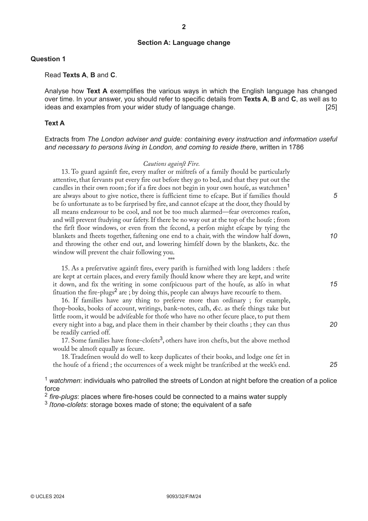 Cambridge A Level English - Language AS and A Level (from 2014) 9093 2024 Feb/March Paper 3 · Variant 2 question paper, page 2 of 8