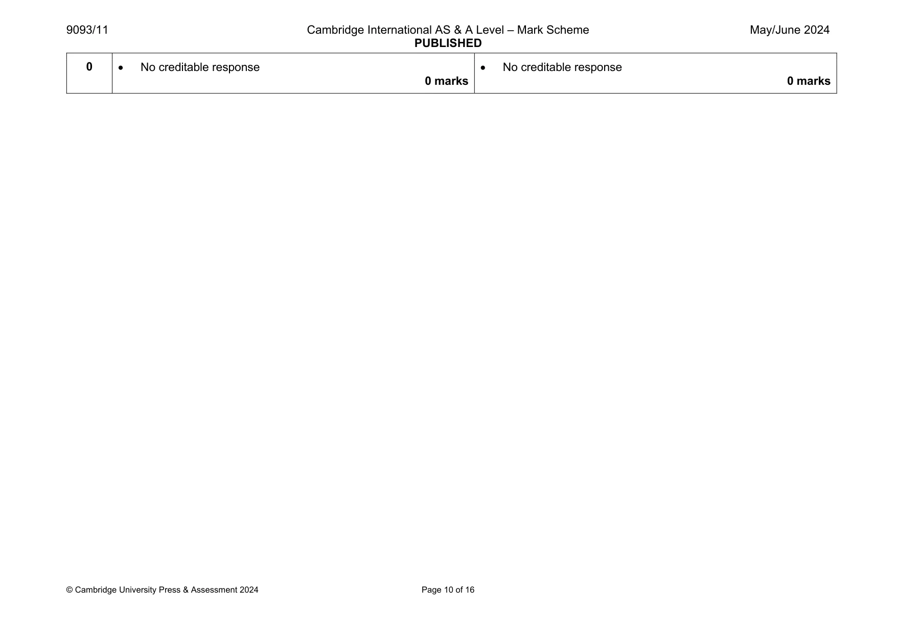 Mark scheme, page 10 of 16
