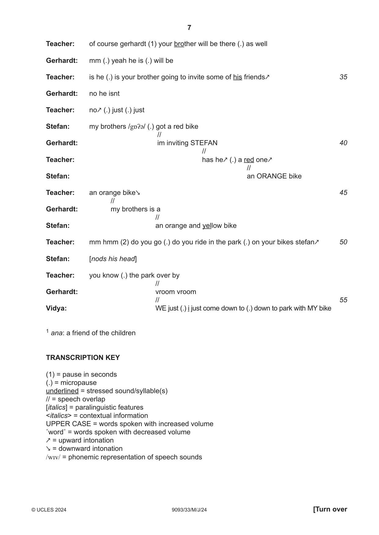 Cambridge A Level English - Language AS and A Level (from 2014) 9093 2024 May/June Paper 3 · Variant 3 question paper, page 7 of 8