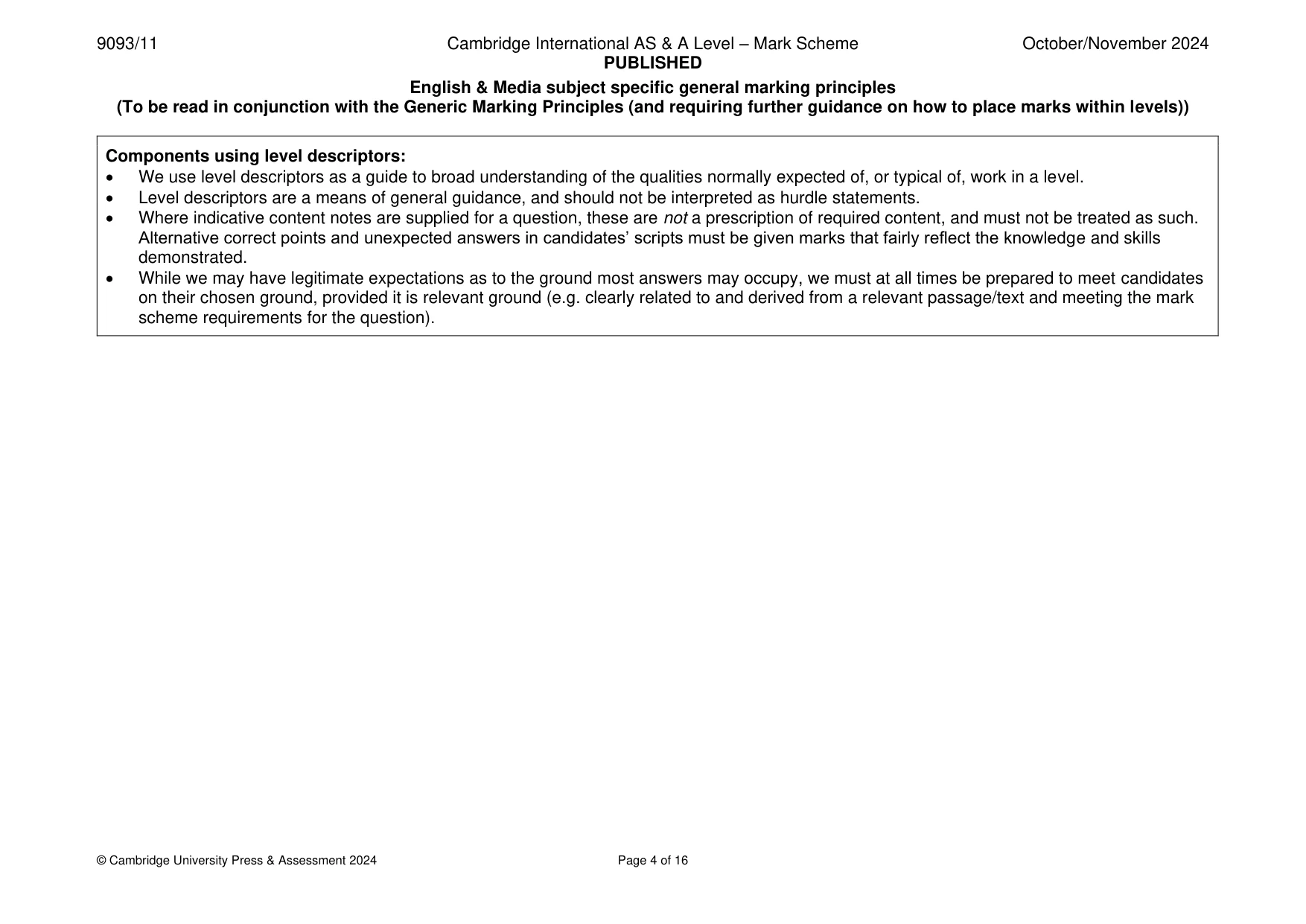 Mark scheme, page 4 of 16