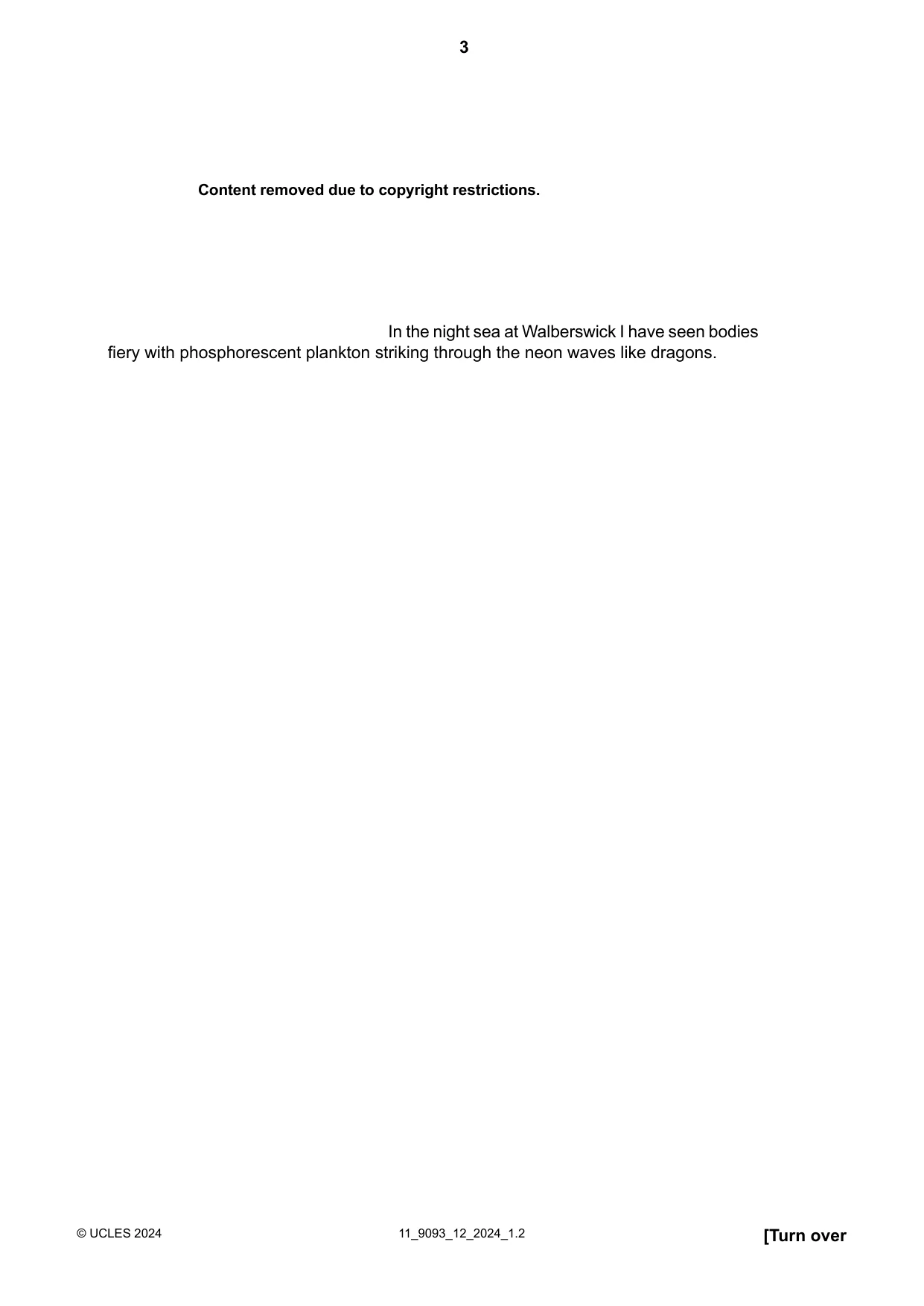 Cambridge A Level English - Language AS and A Level (from 2014) 9093 2024 Oct/Nov Paper 1 · Variant 2 question paper, page 3 of 8