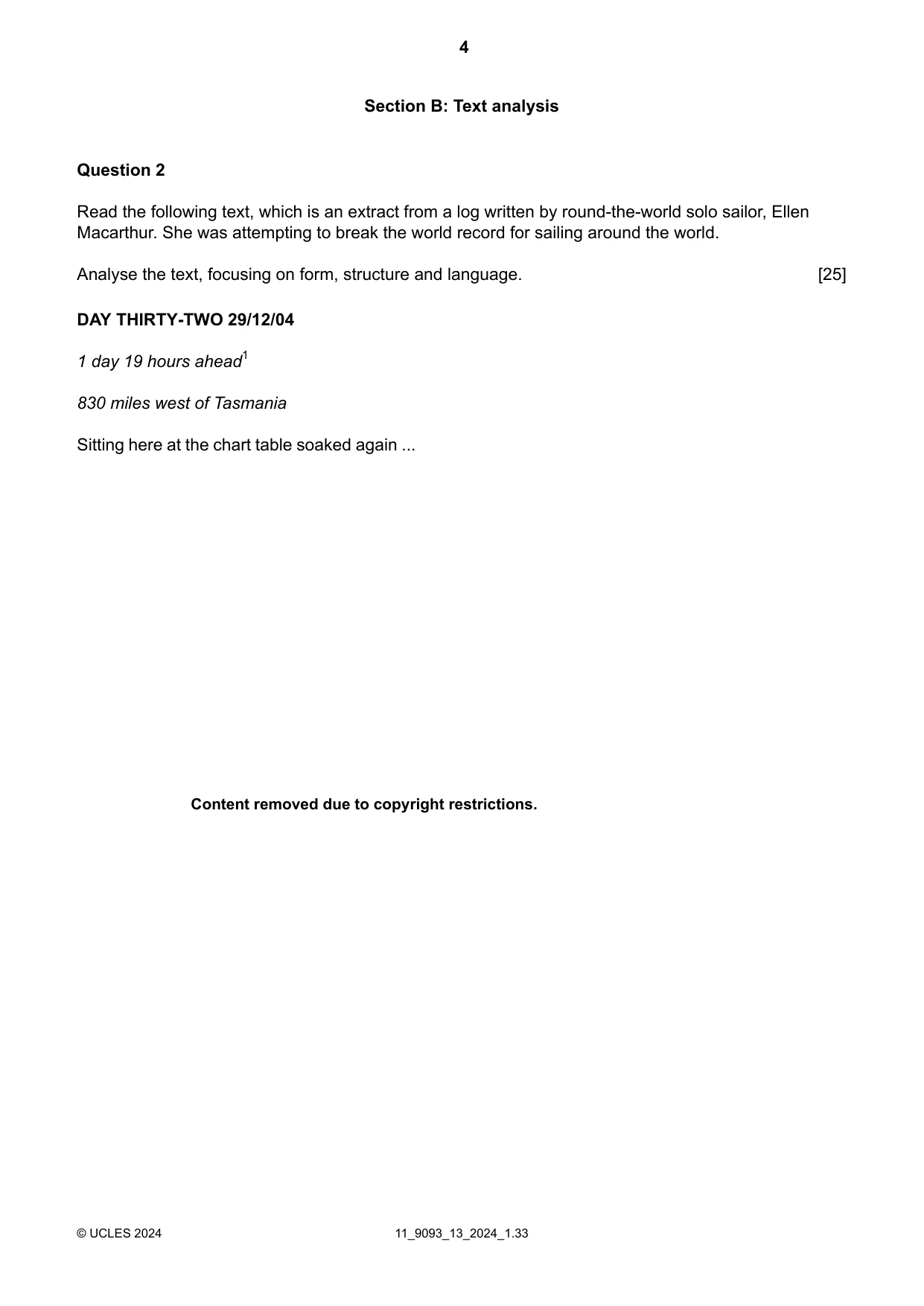 Cambridge A Level English - Language AS and A Level (from 2014) 9093 2024 Oct/Nov Paper 1 · Variant 3 question paper, page 4 of 8