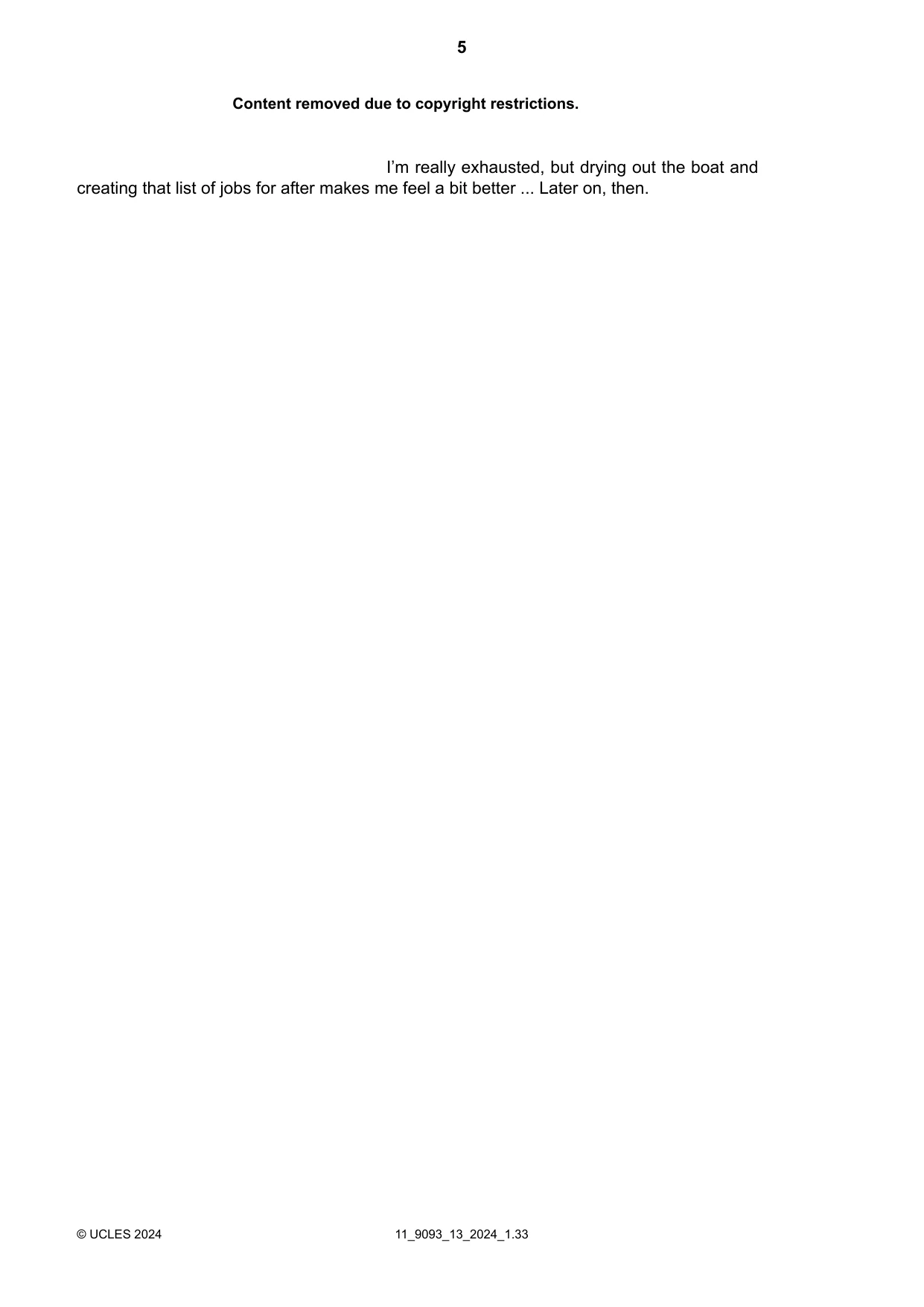 Cambridge A Level English - Language AS and A Level (from 2014) 9093 2024 Oct/Nov Paper 1 · Variant 3 question paper, page 5 of 8