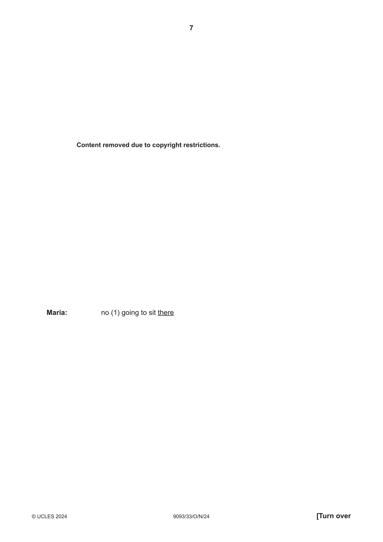 Cambridge A Level English - Language AS and A Level (from 2014) 9093 2024 Oct/Nov Paper 3 · Variant 3 question paper, page 7 of 8