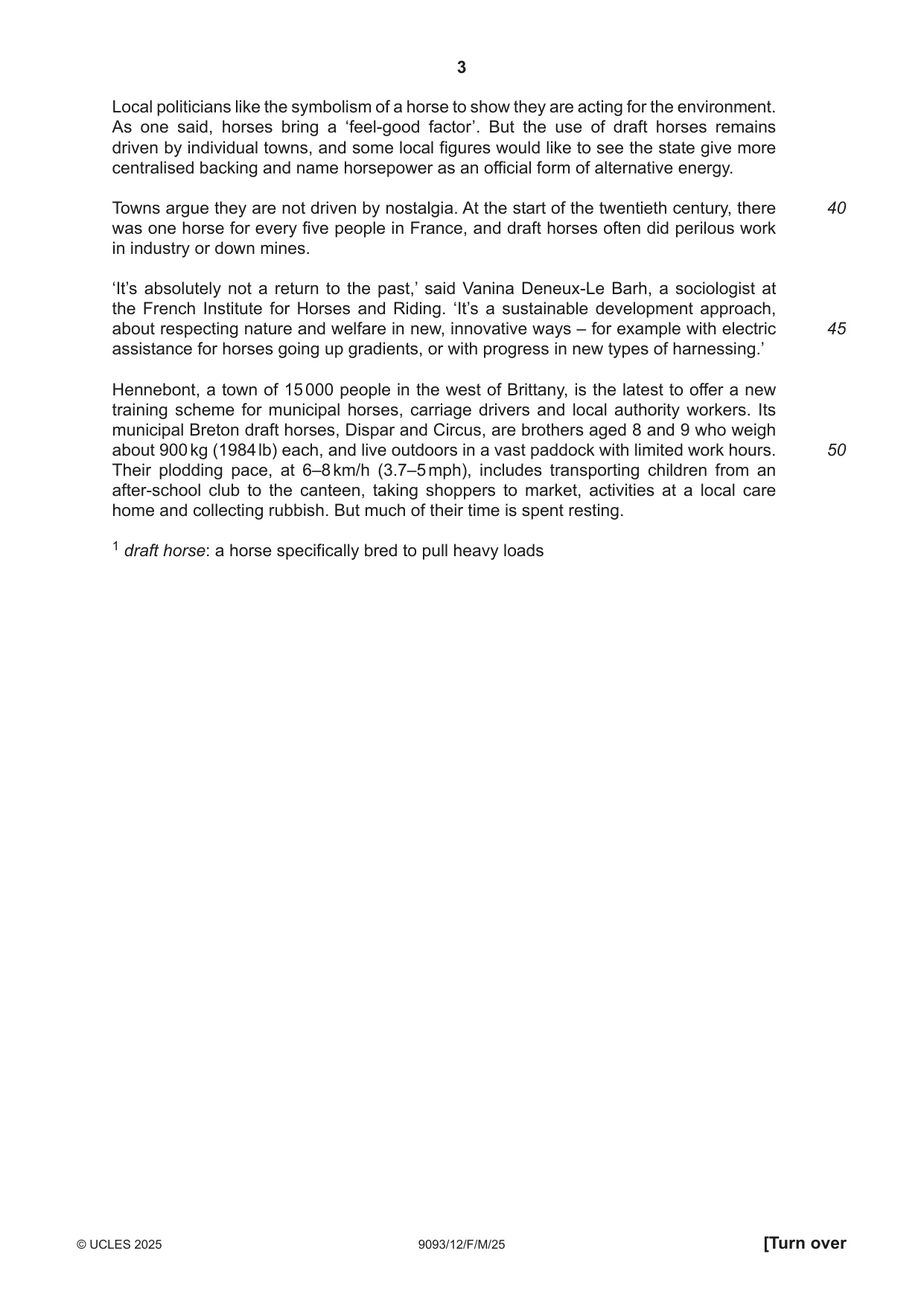 Cambridge A Level English - Language AS and A Level (from 2014) 9093 2025 Feb/March Paper 1 · Variant 2 question paper, page 3 of 8
