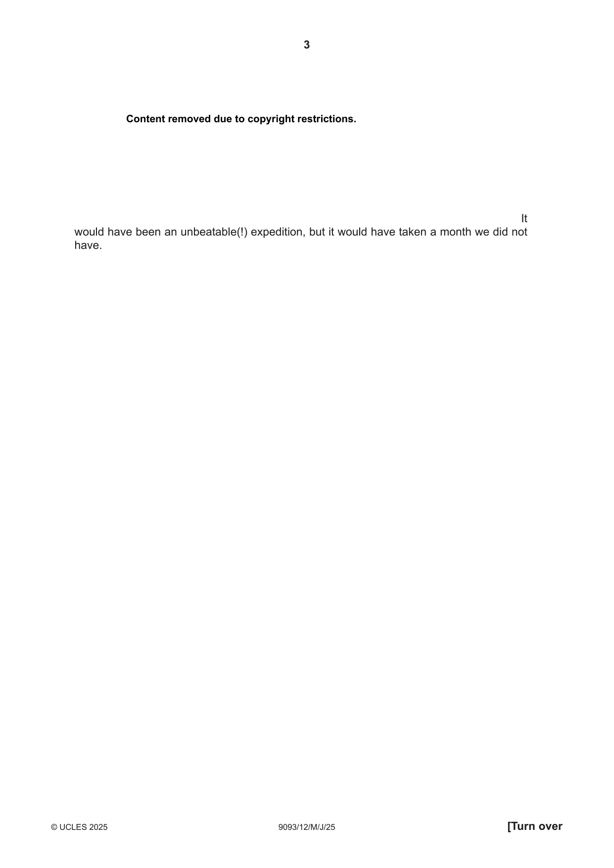 Cambridge A Level English - Language AS and A Level (from 2014) 9093 2025 May/June Paper 1 · Variant 2 question paper, page 3 of 8