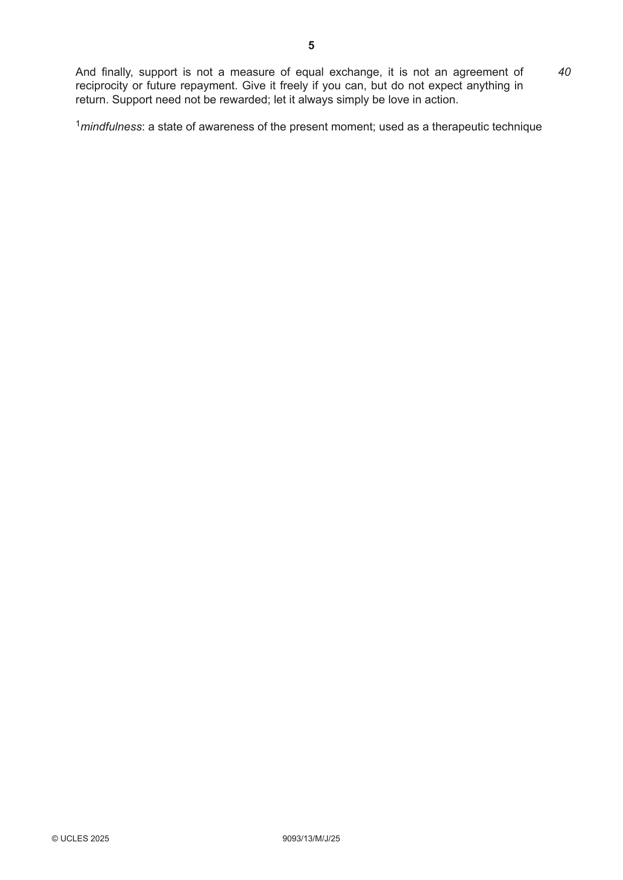 Cambridge A Level English - Language AS and A Level (from 2014) 9093 2025 May/June Paper 1 · Variant 3 question paper, page 5 of 8