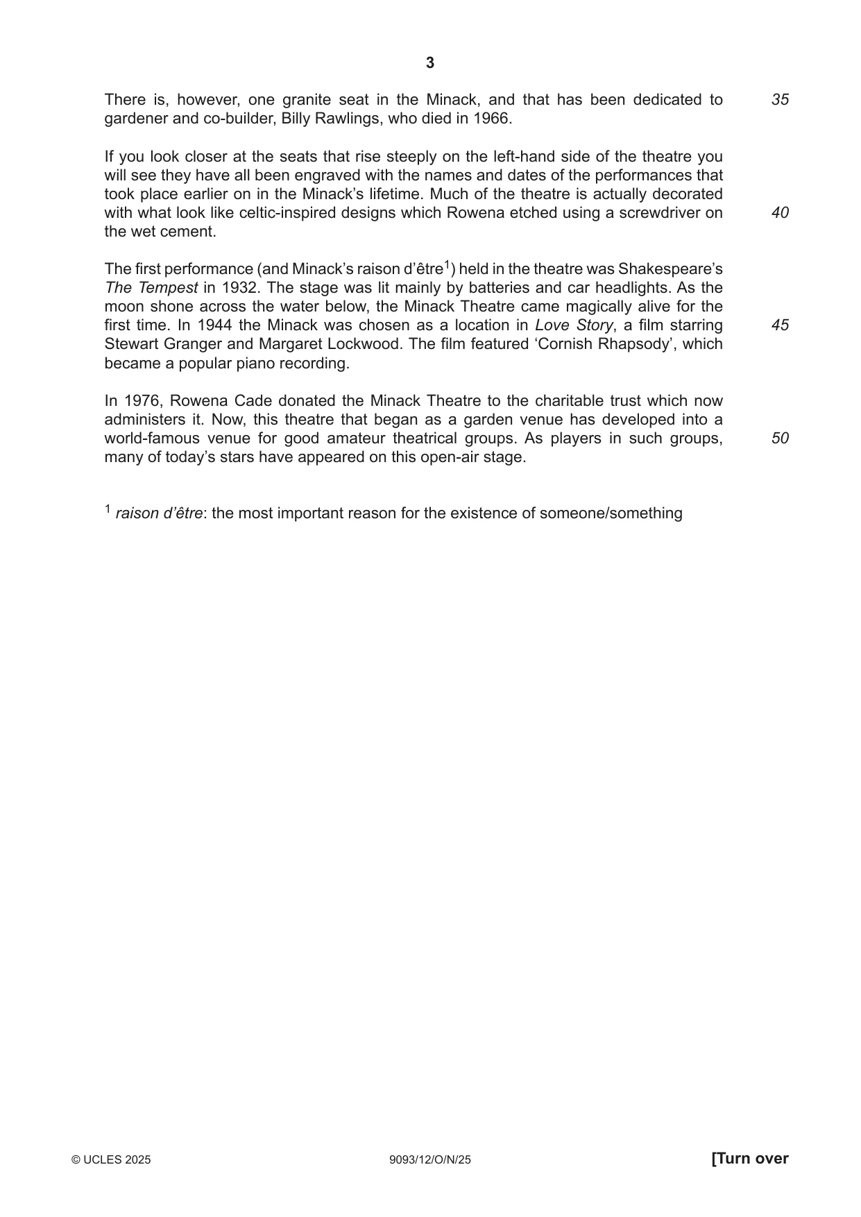 Cambridge A Level English - Language AS and A Level (from 2014) 9093 2025 Oct/Nov Paper 1 · Variant 2 question paper, page 3 of 8