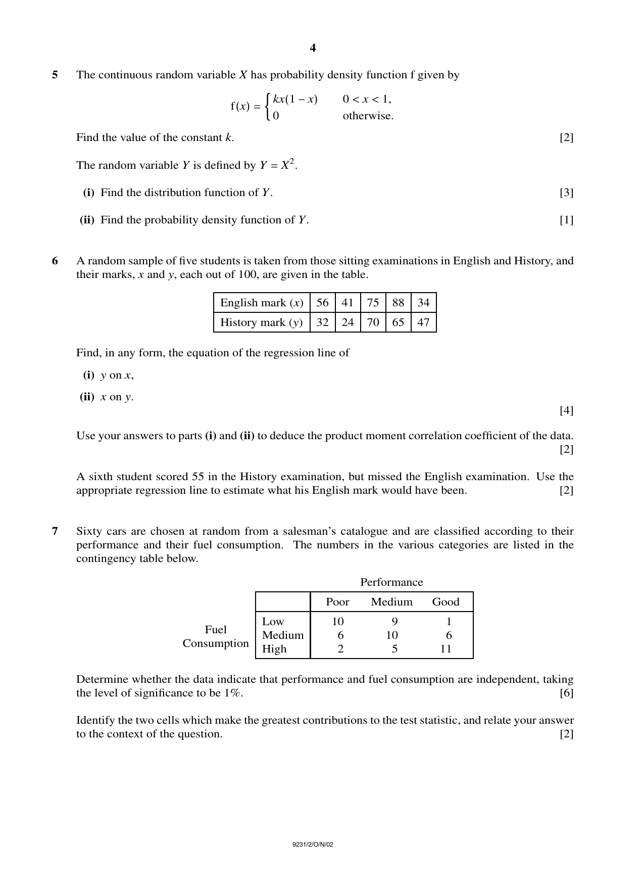 Cambridge A Level Mathematics - Further 9231 2002 Oct/Nov Paper 2 · Variant 1 question paper, page 4 of 8