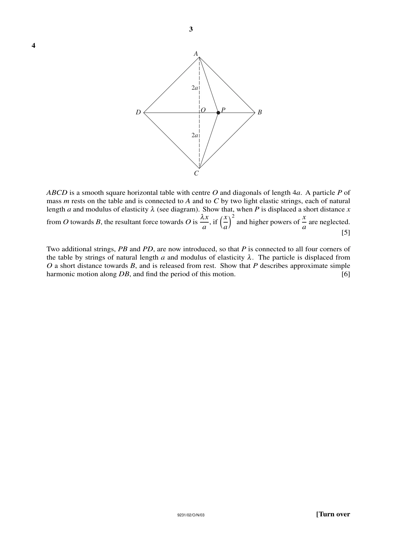 Cambridge A Level Mathematics - Further 9231 2003 Oct/Nov Paper 2 · Variant 1 question paper, page 3 of 8