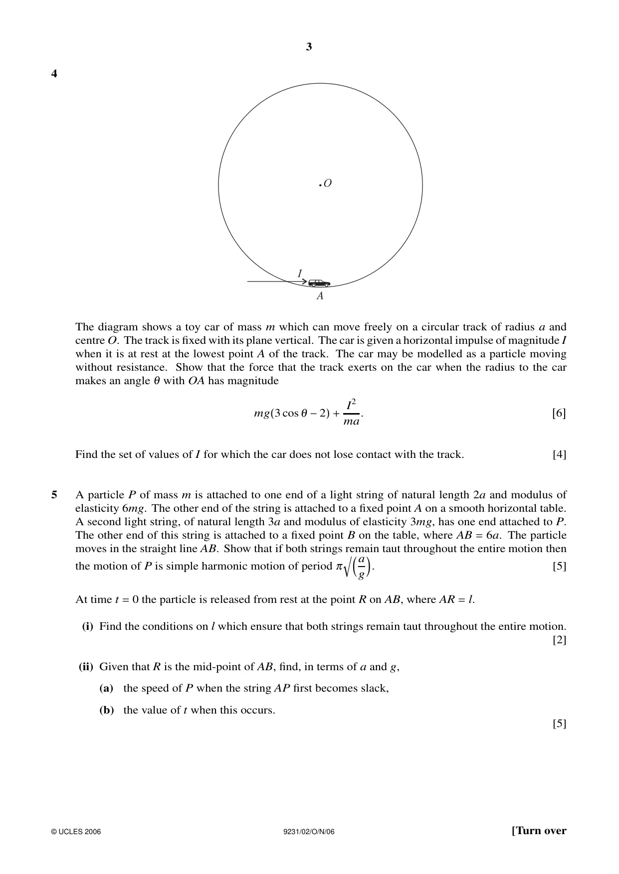 Cambridge A Level Mathematics - Further 9231 2006 Oct/Nov Paper 2 · Variant 1 question paper, page 3 of 8