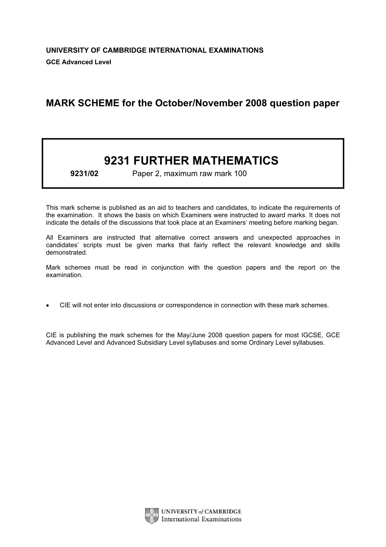Mark scheme, page 1 of 7