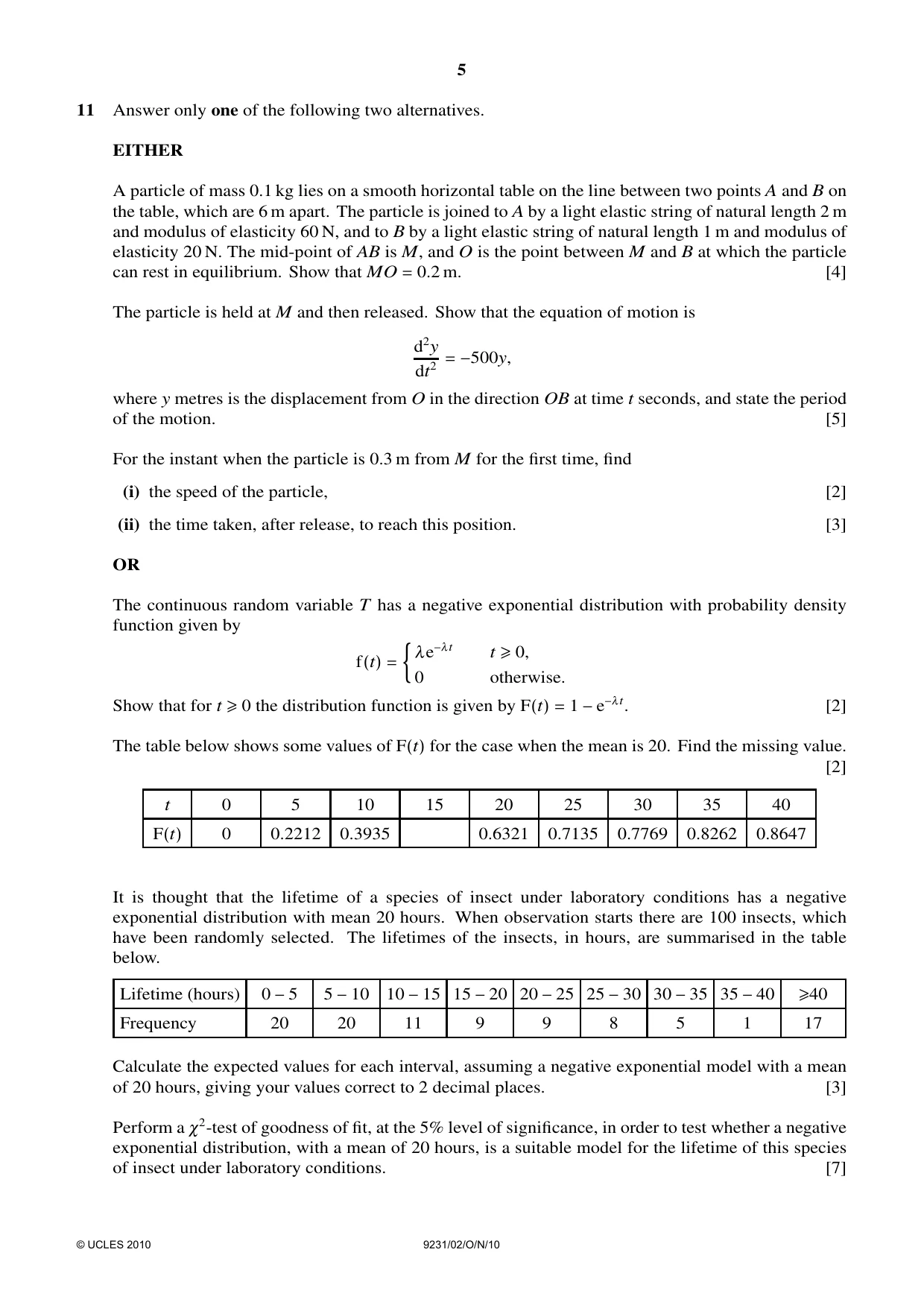 Cambridge A Level Mathematics - Further 9231 2010 Oct/Nov Paper 2 · Variant 1 question paper, page 5 of 8