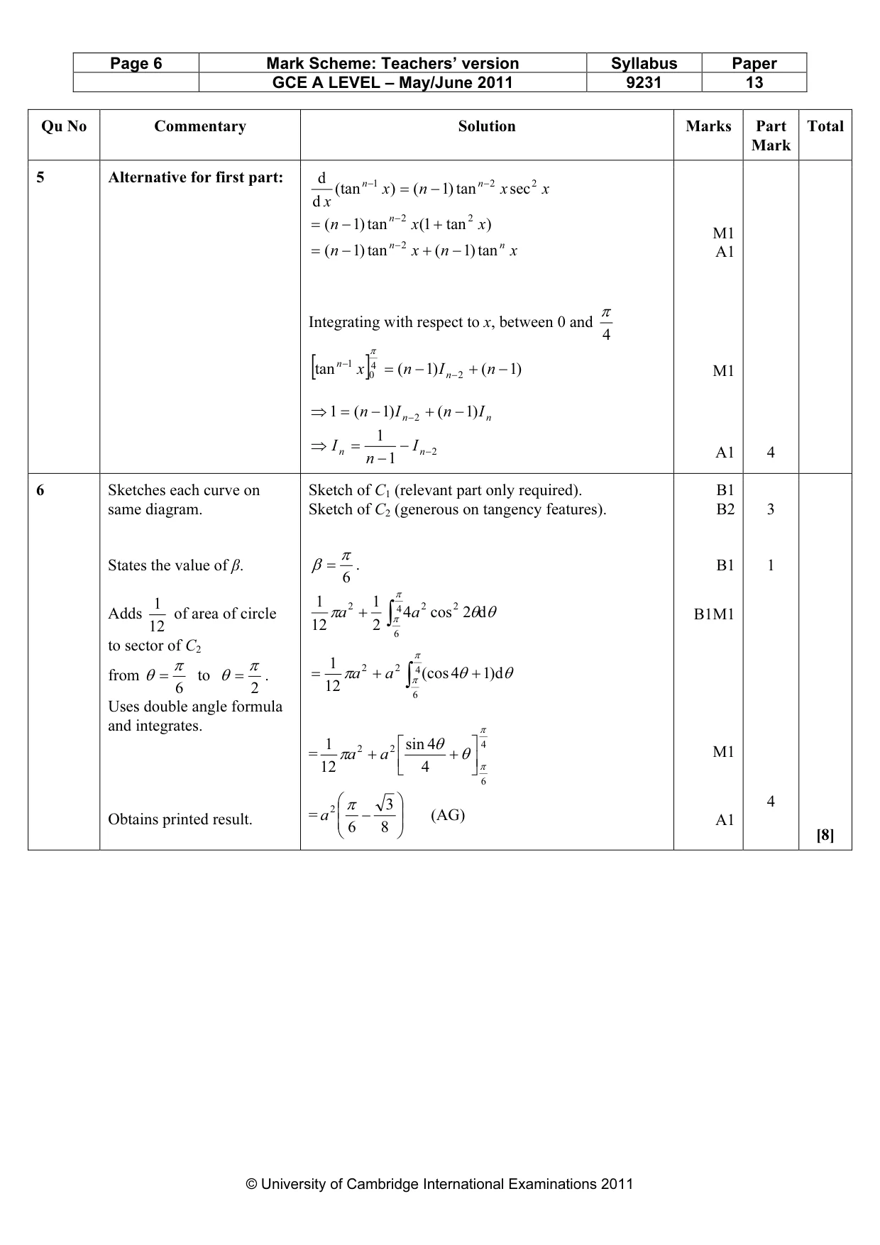 Mark scheme, page 6 of 15