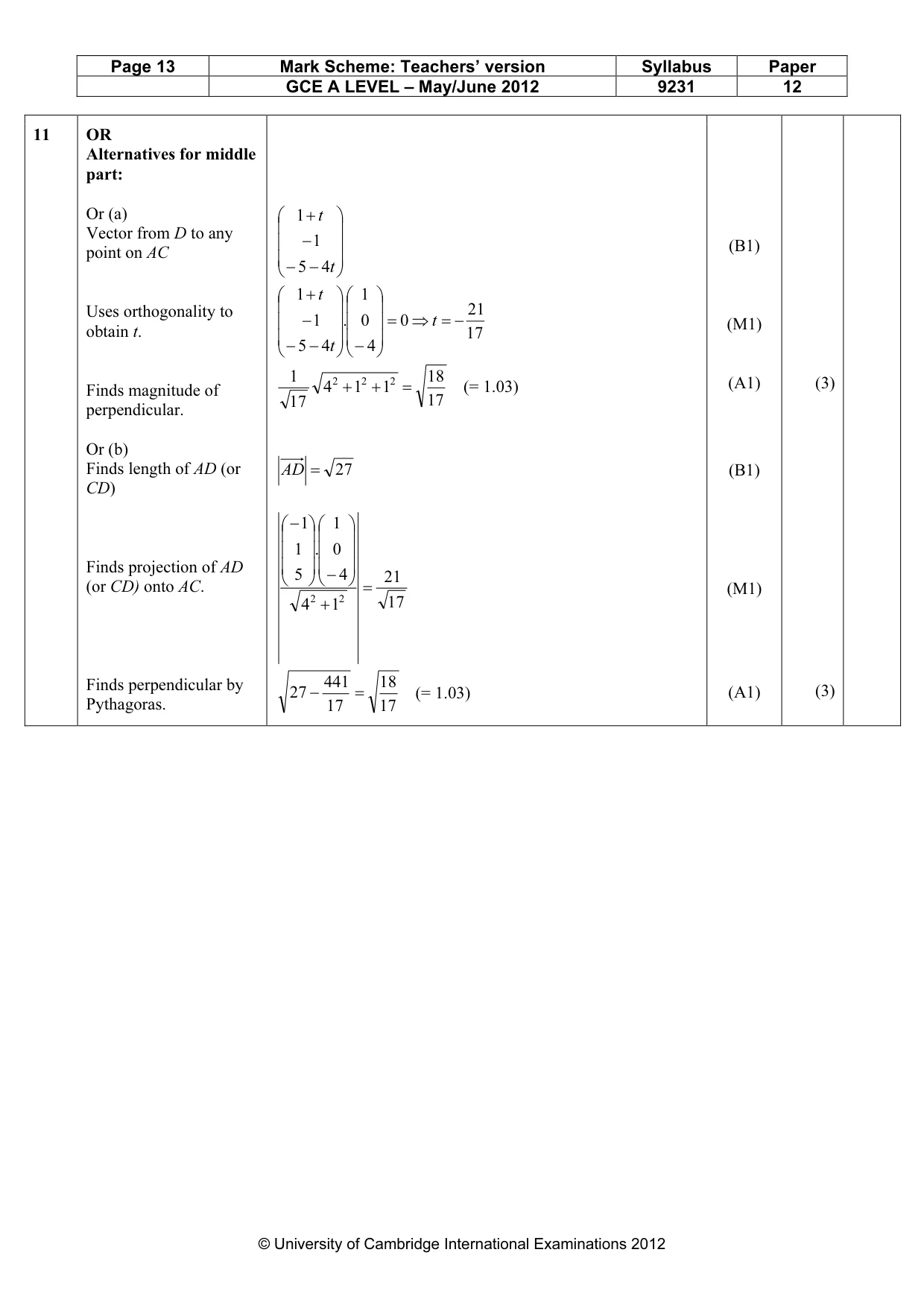 Mark scheme, page 13 of 13