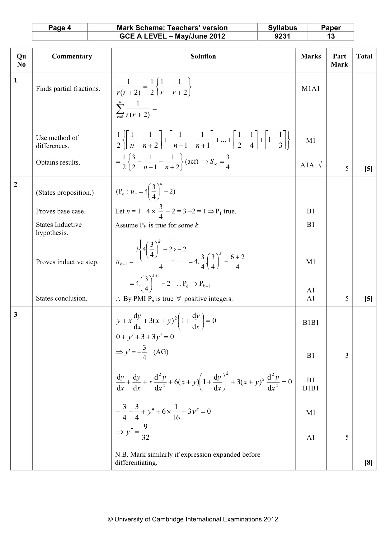 Mark scheme, page 4 of 12
