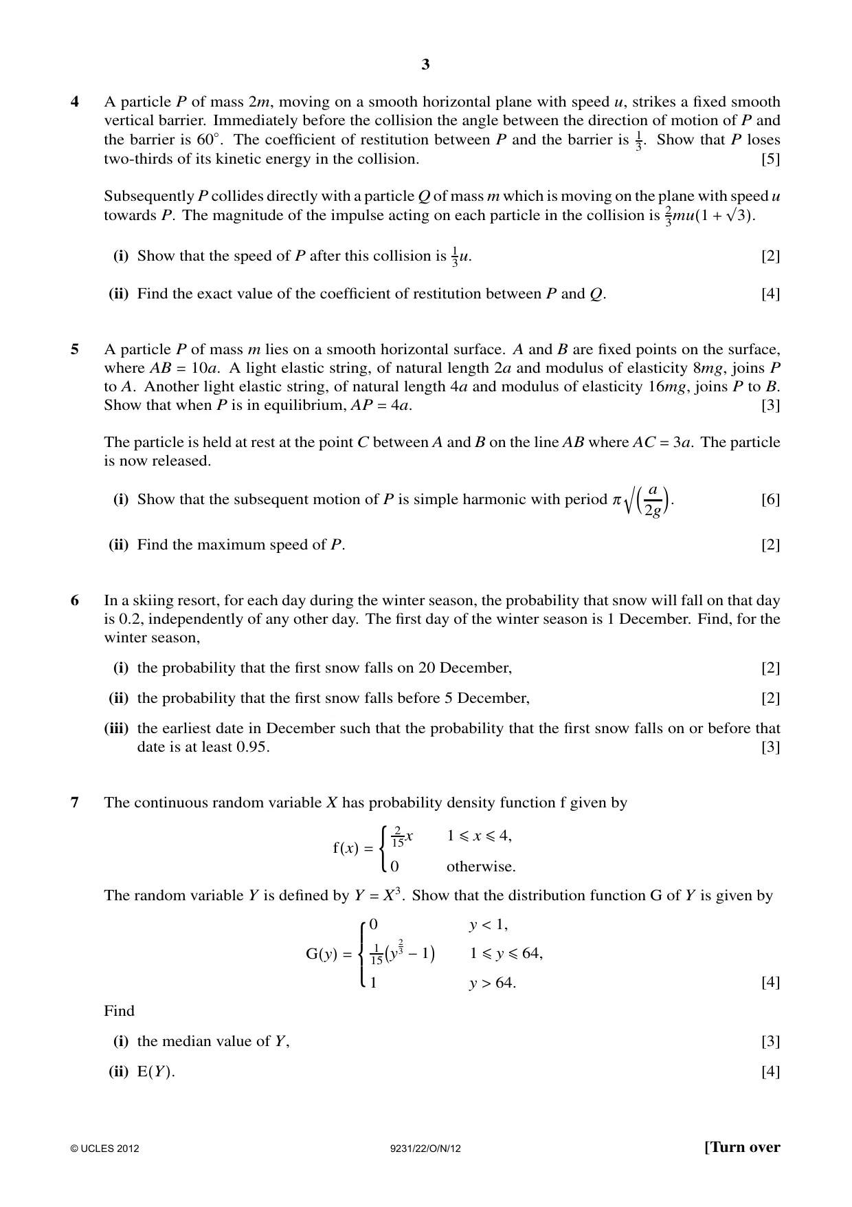 Cambridge A Level Mathematics - Further 9231 2012 Oct/Nov Paper 2 · Variant 2 question paper, page 3 of 8