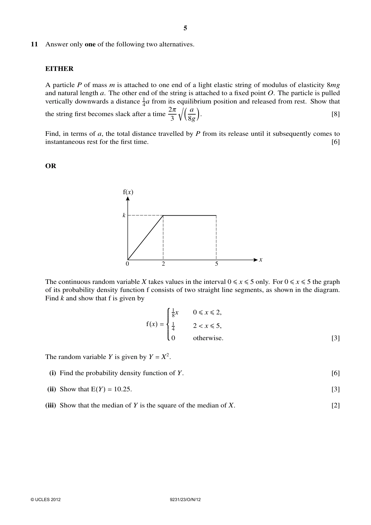 Cambridge A Level Mathematics - Further 9231 2012 Oct/Nov Paper 2 · Variant 3 question paper, page 5 of 8