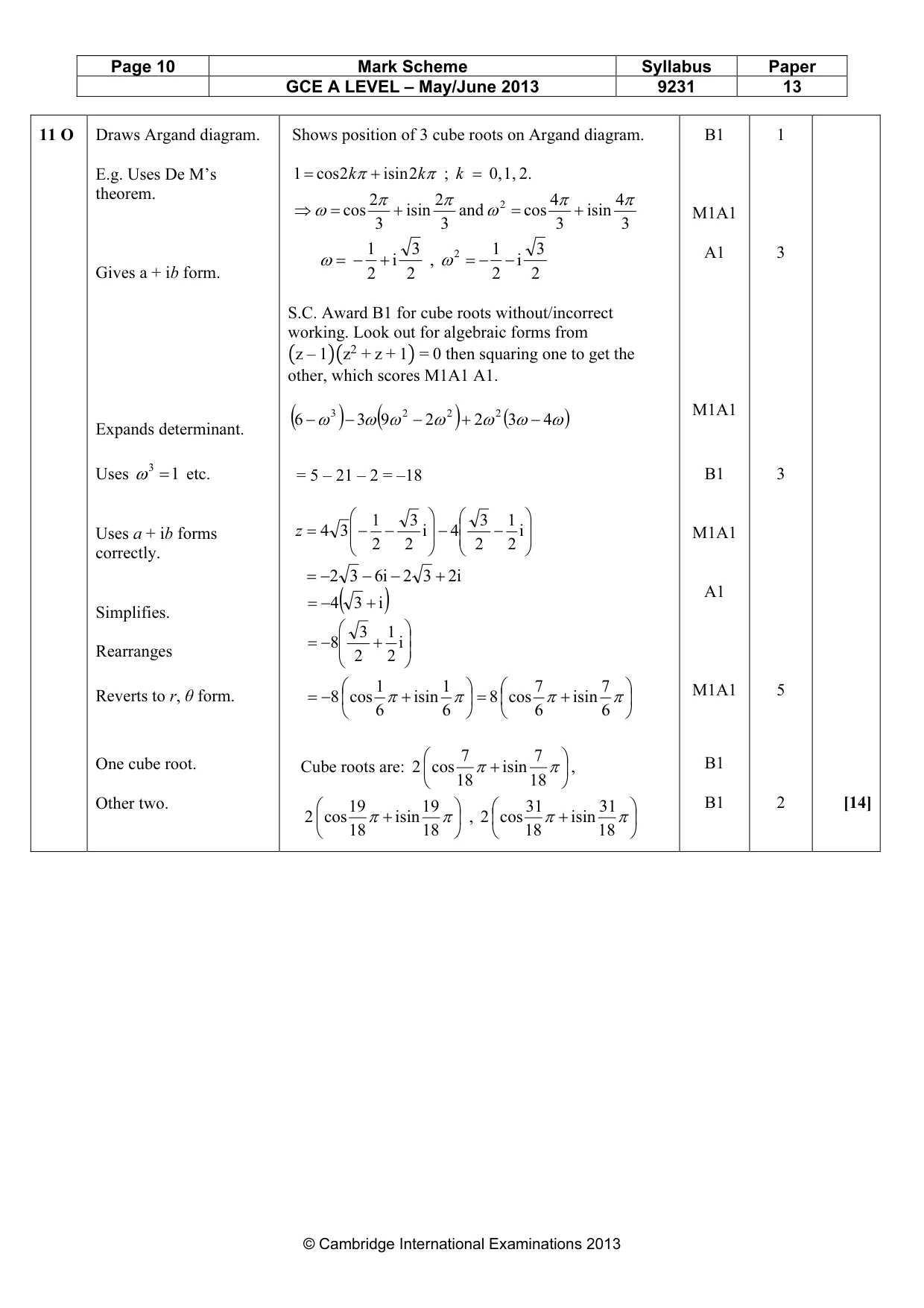Mark scheme, page 10 of 10