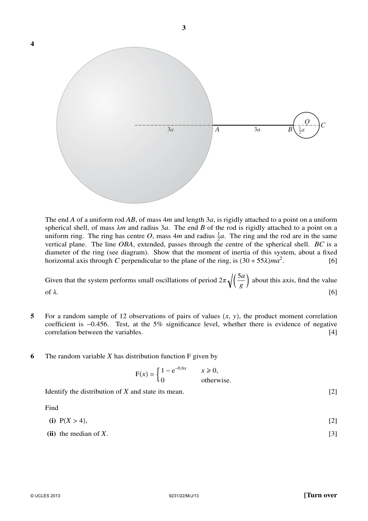 Cambridge A Level Mathematics - Further 9231 2013 May/June Paper 2 · Variant 2 question paper, page 3 of 8