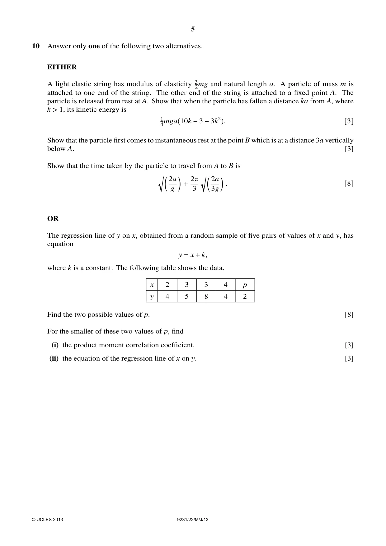 Cambridge A Level Mathematics - Further 9231 2013 May/June Paper 2 · Variant 2 question paper, page 5 of 8