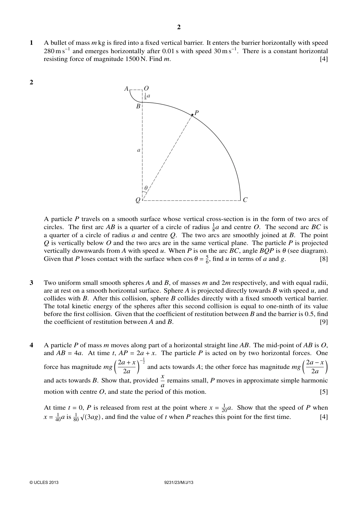 Cambridge A Level Mathematics - Further 9231 2013 May/June Paper 2 · Variant 3 question paper, page 2 of 8