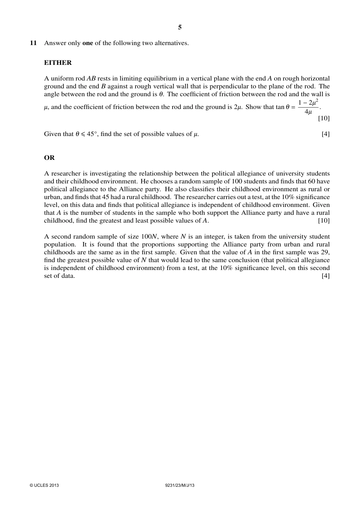 Cambridge A Level Mathematics - Further 9231 2013 May/June Paper 2 · Variant 3 question paper, page 5 of 8