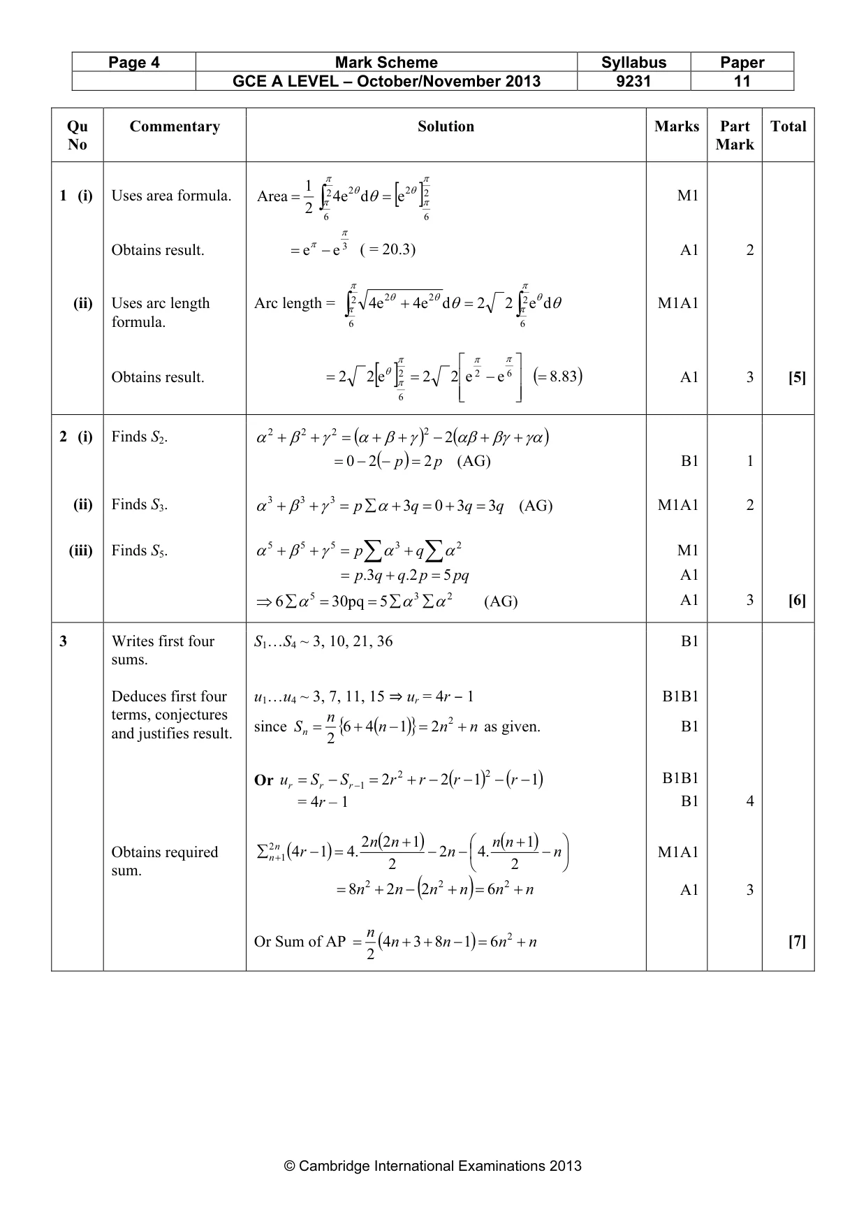 Mark scheme, page 4 of 10