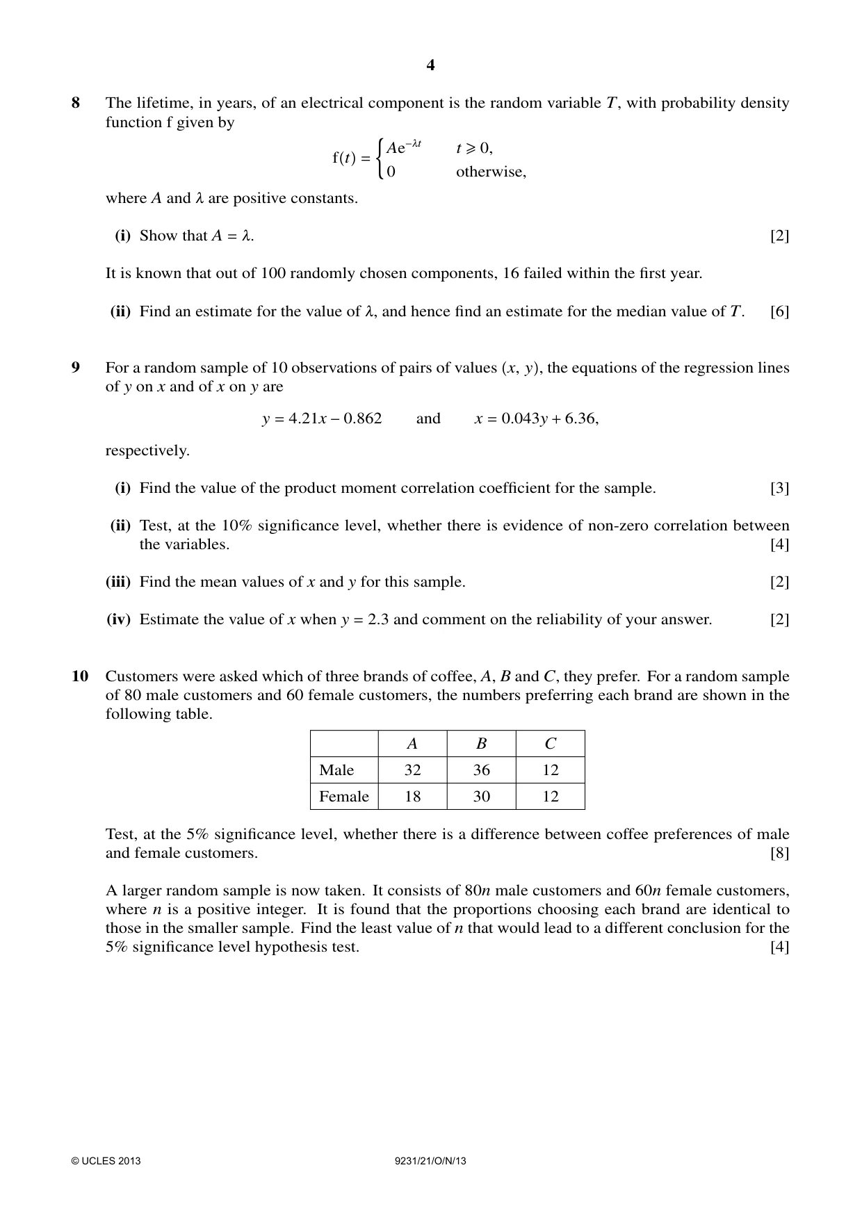 Cambridge A Level Mathematics - Further 9231 2013 Oct/Nov Paper 2 · Variant 1 question paper, page 4 of 8