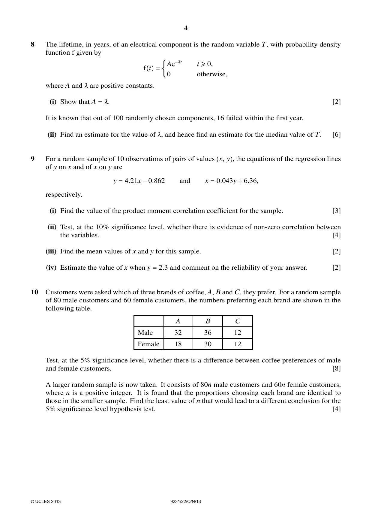 Cambridge A Level Mathematics - Further 9231 2013 Oct/Nov Paper 2 · Variant 2 question paper, page 4 of 8