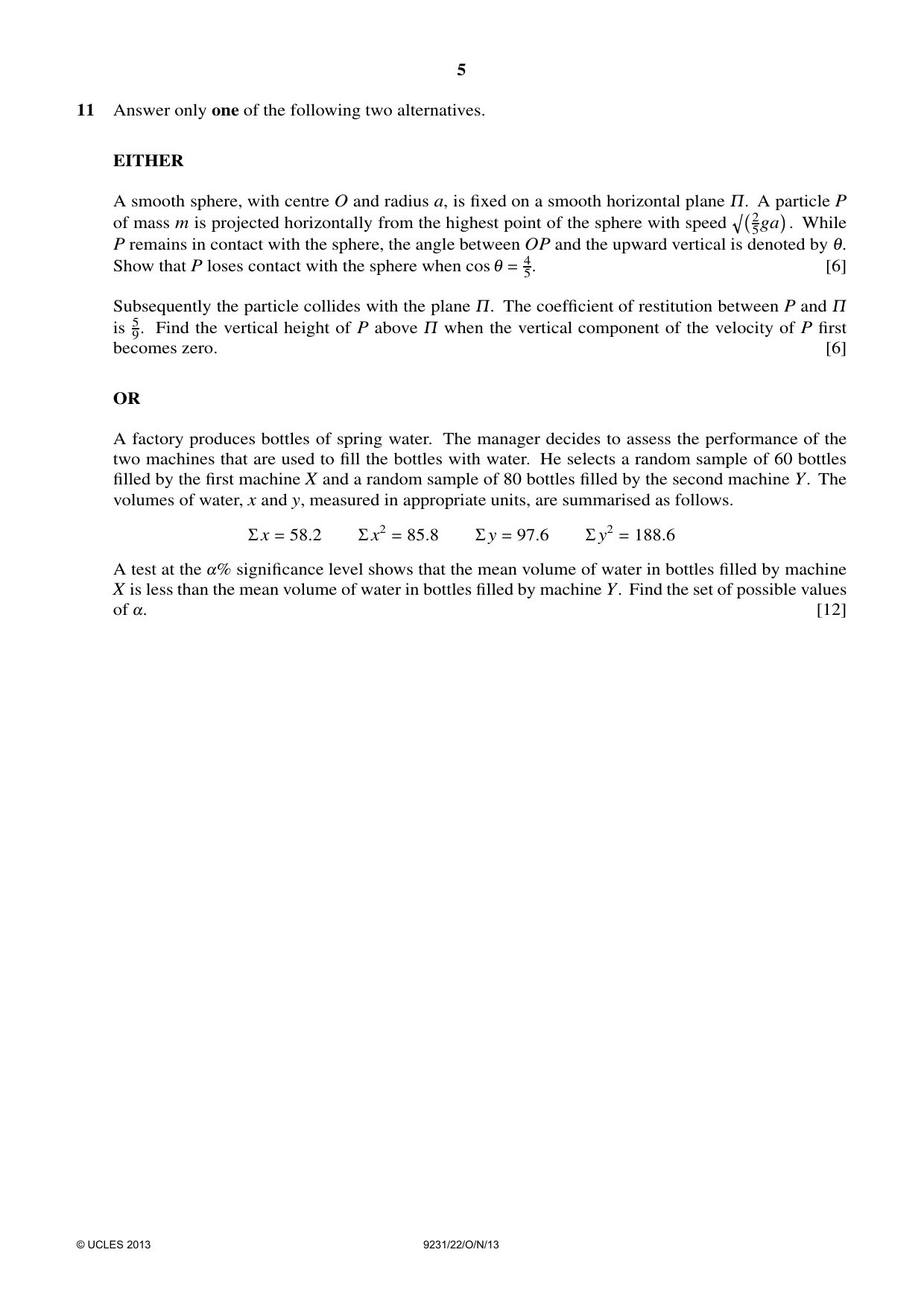 Cambridge A Level Mathematics - Further 9231 2013 Oct/Nov Paper 2 · Variant 2 question paper, page 5 of 8