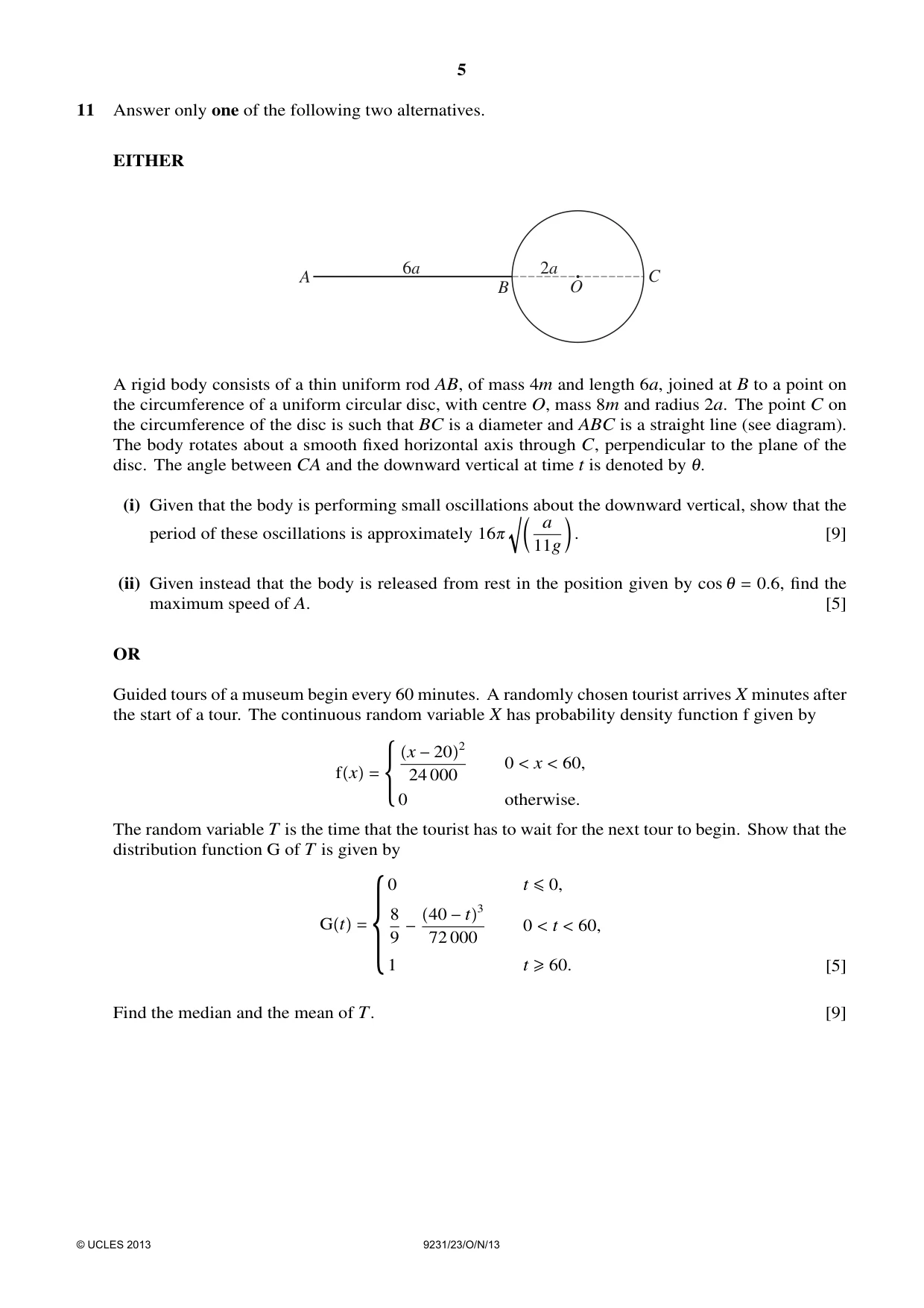 Cambridge A Level Mathematics - Further 9231 2013 Oct/Nov Paper 2 · Variant 3 question paper, page 5 of 8