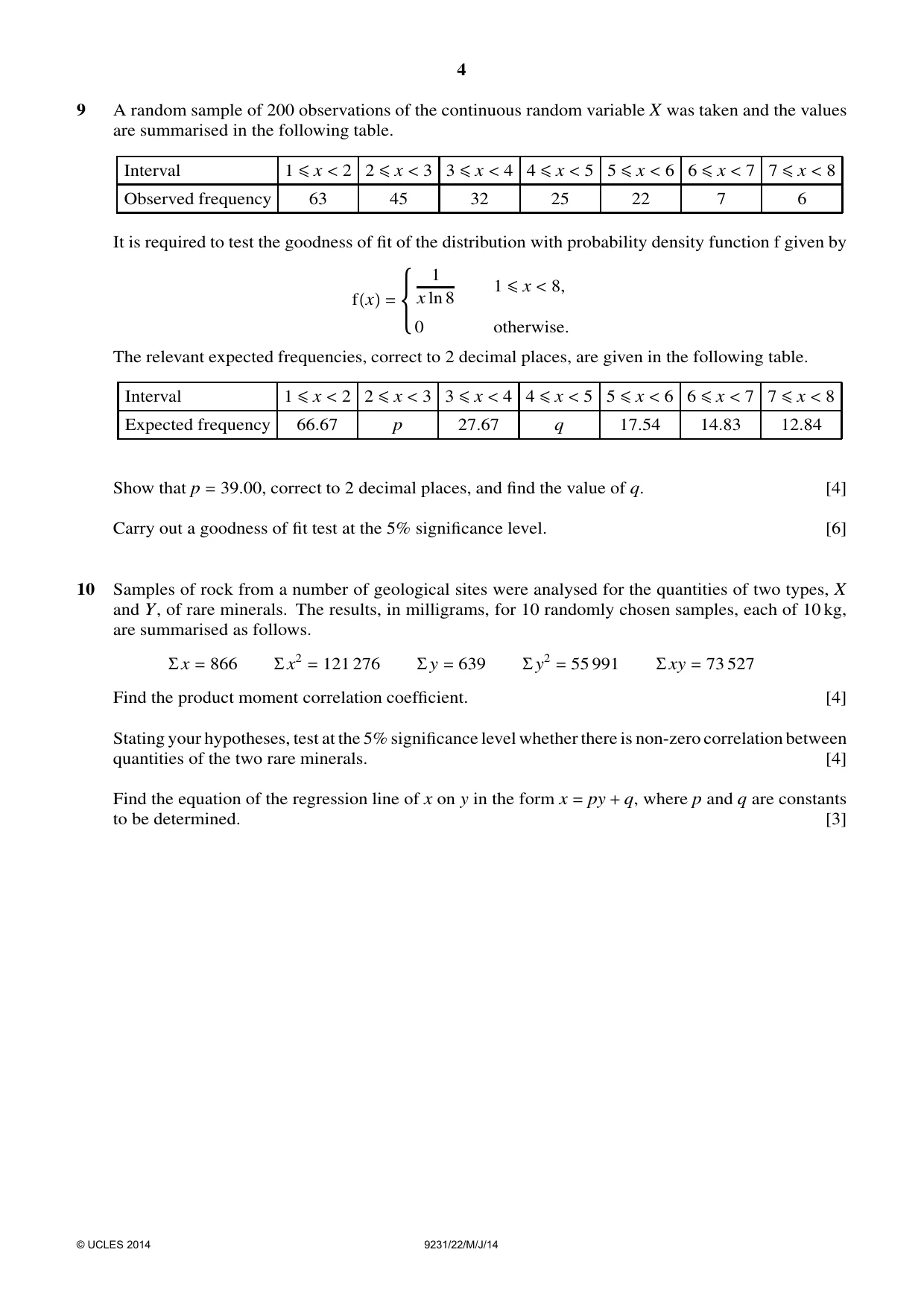 Cambridge A Level Mathematics - Further 9231 2014 May/June Paper 2 · Variant 2 question paper, page 4 of 8