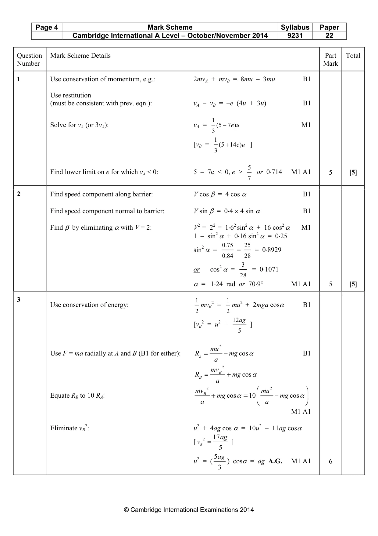 Mark scheme, page 4 of 12