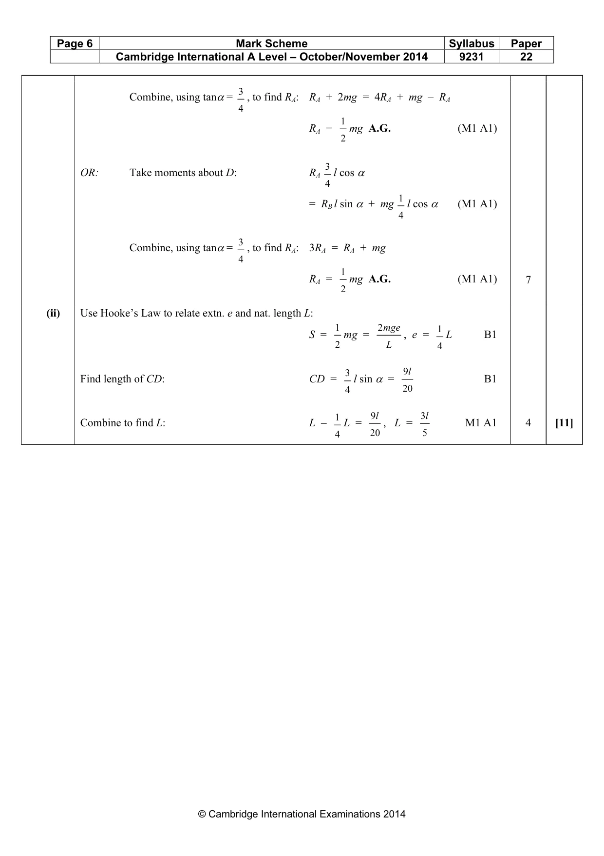 Mark scheme, page 6 of 12