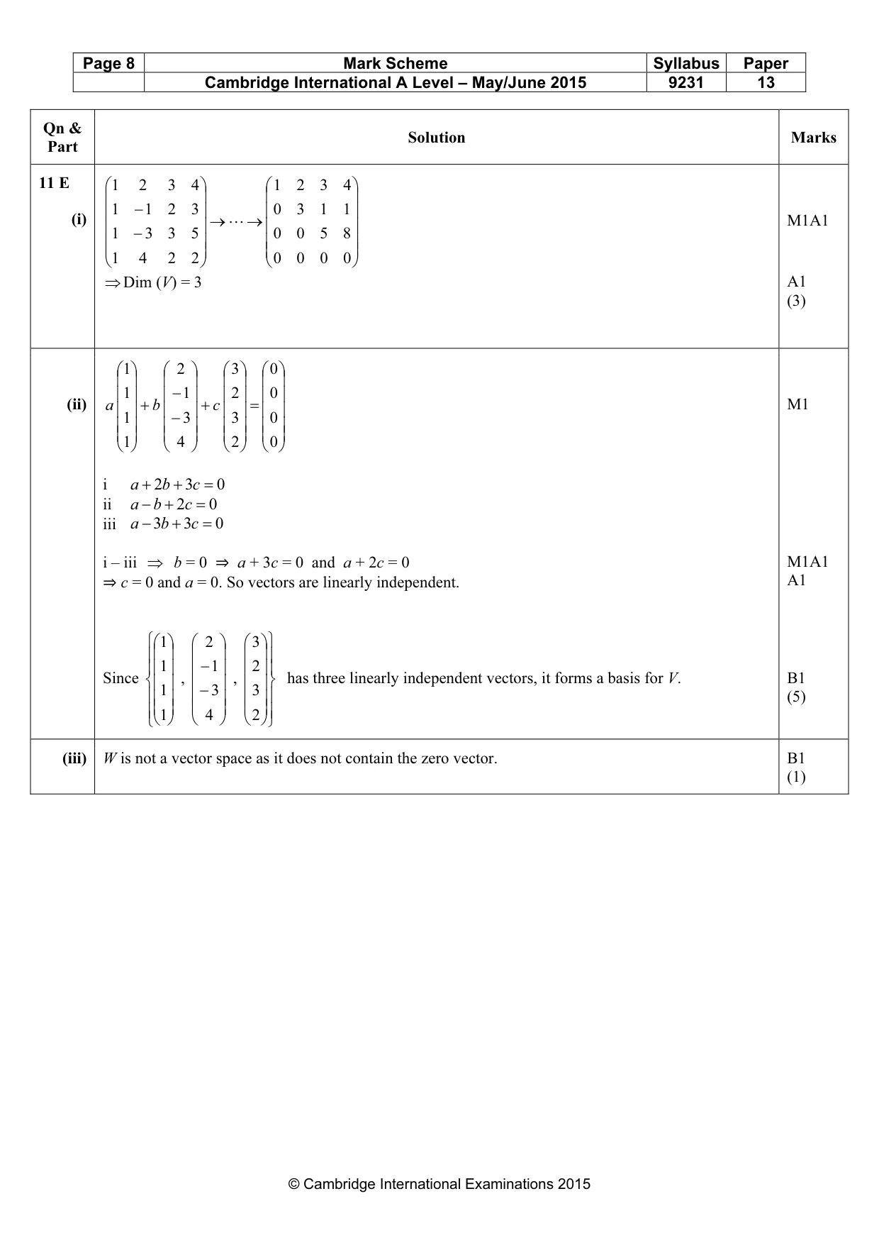 Mark scheme, page 8 of 10