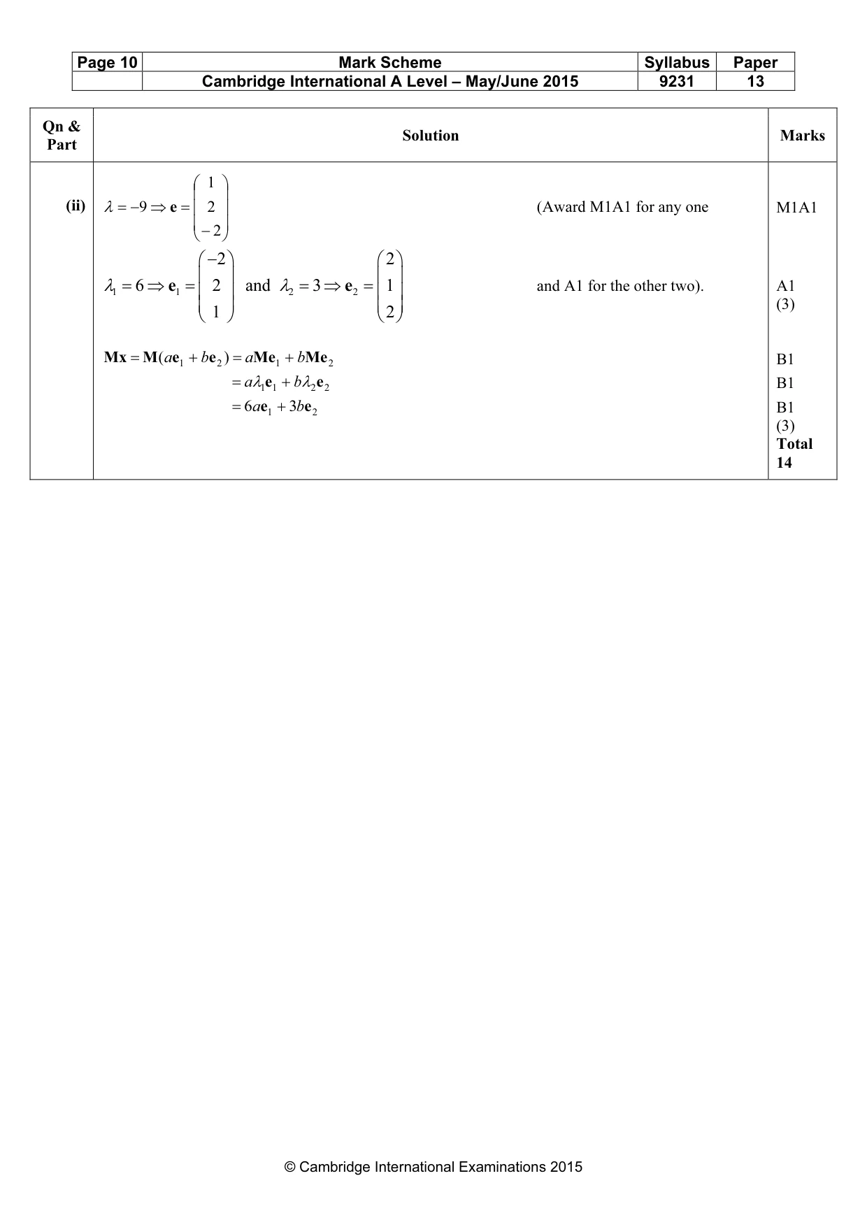 Mark scheme, page 10 of 10