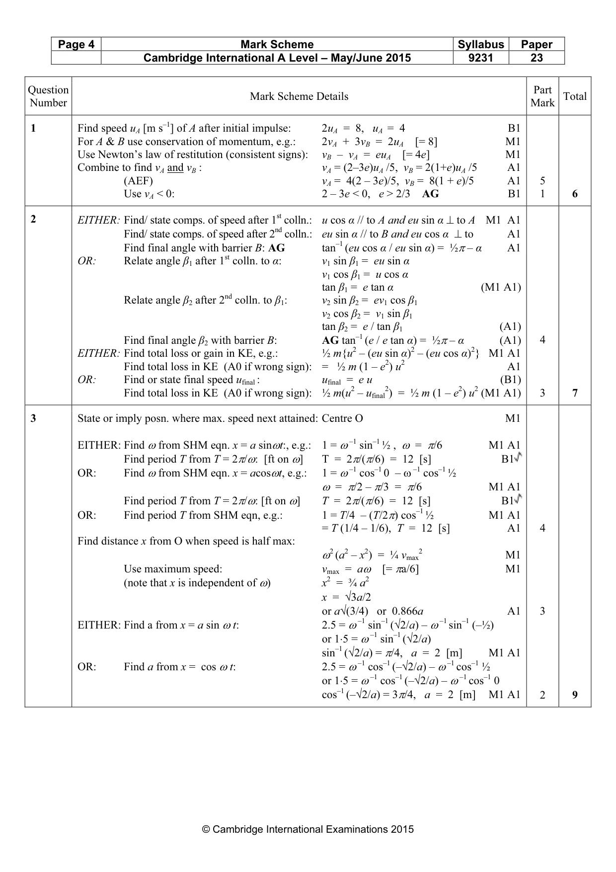 Mark scheme, page 4 of 7