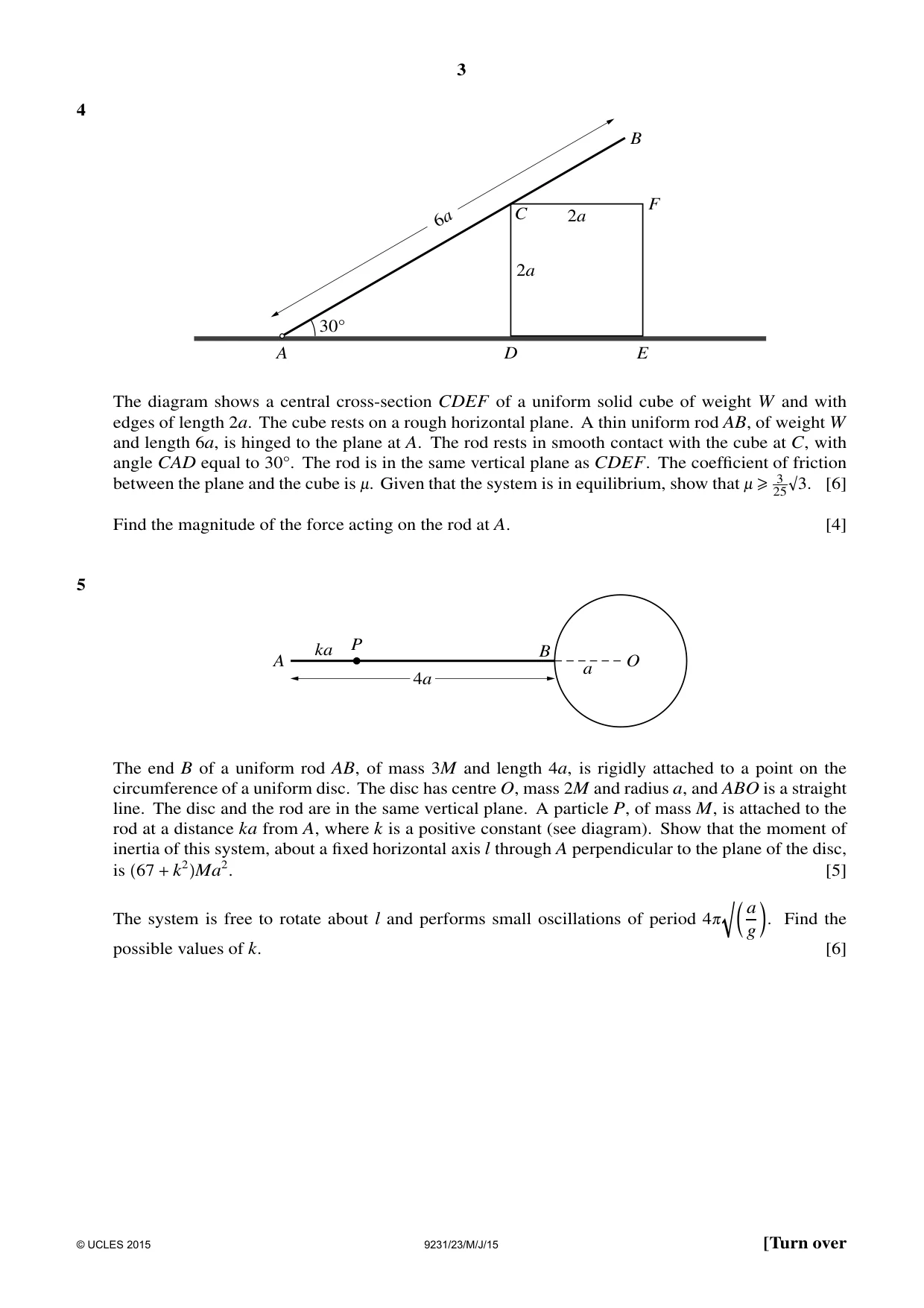 Cambridge A Level Mathematics - Further 9231 2015 May/June Paper 2 · Variant 3 question paper, page 3 of 8